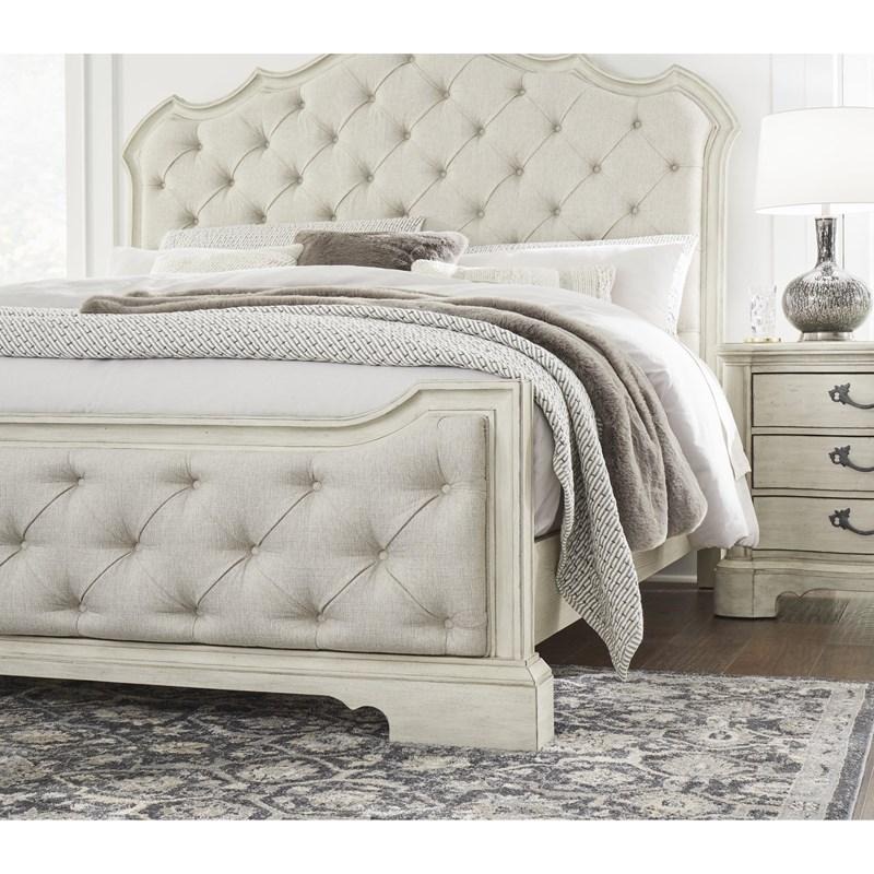 SM Arlendyne Wood Upholstered Panel Bed