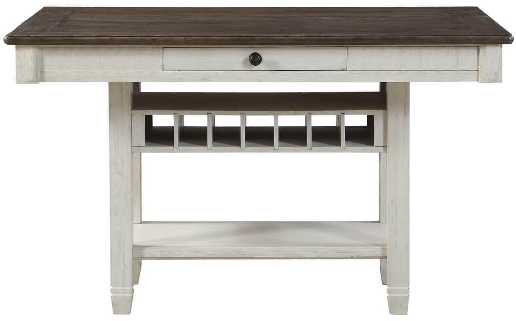 Granby Rectangular Wood Counter Height Set with 4 Drawers