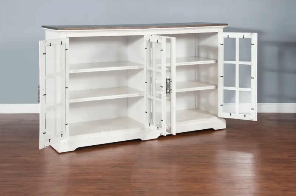 SM Carriage House Wood Server w/4 Doors