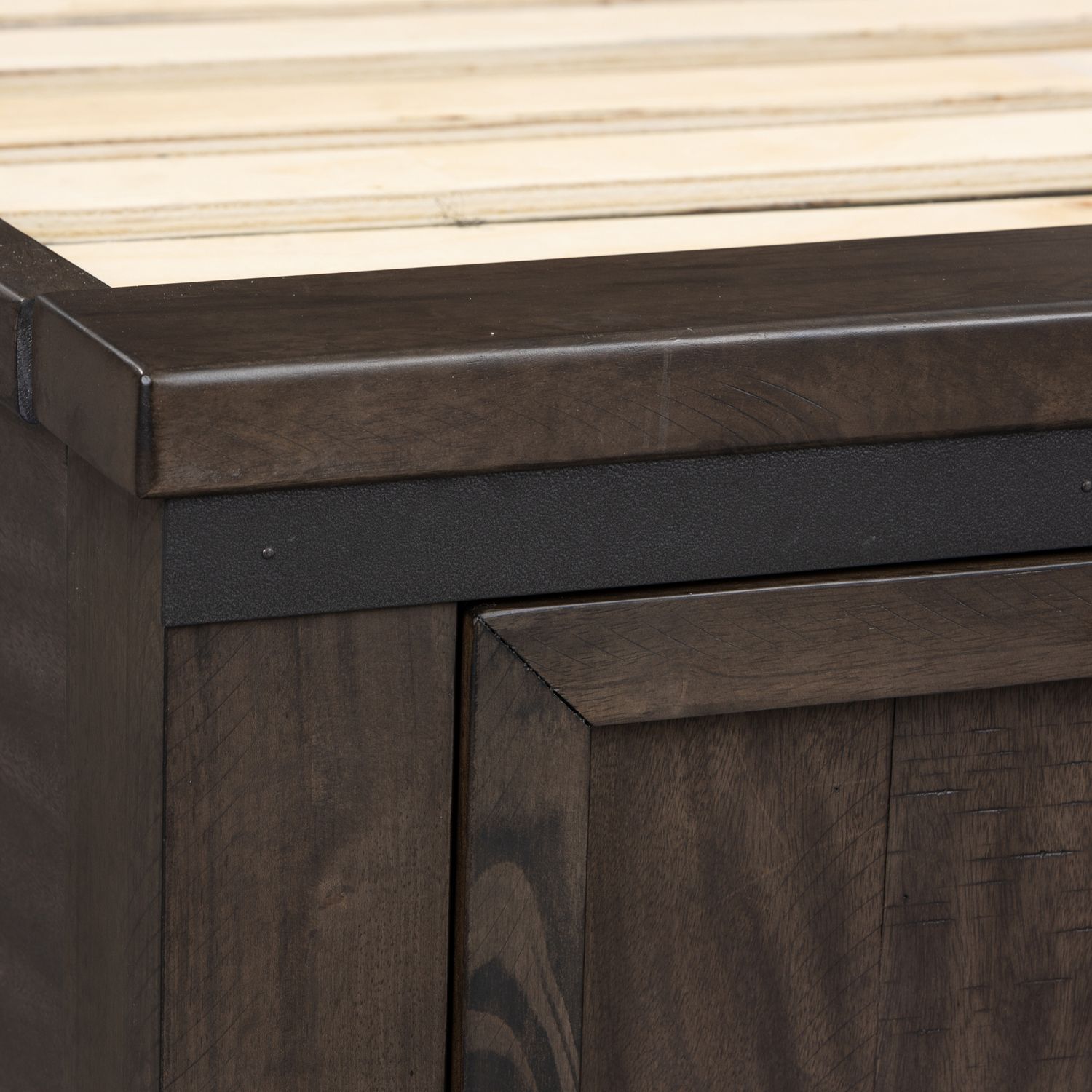 Thornwood Hills Wood King Size Two Sided Storage Platform Bed