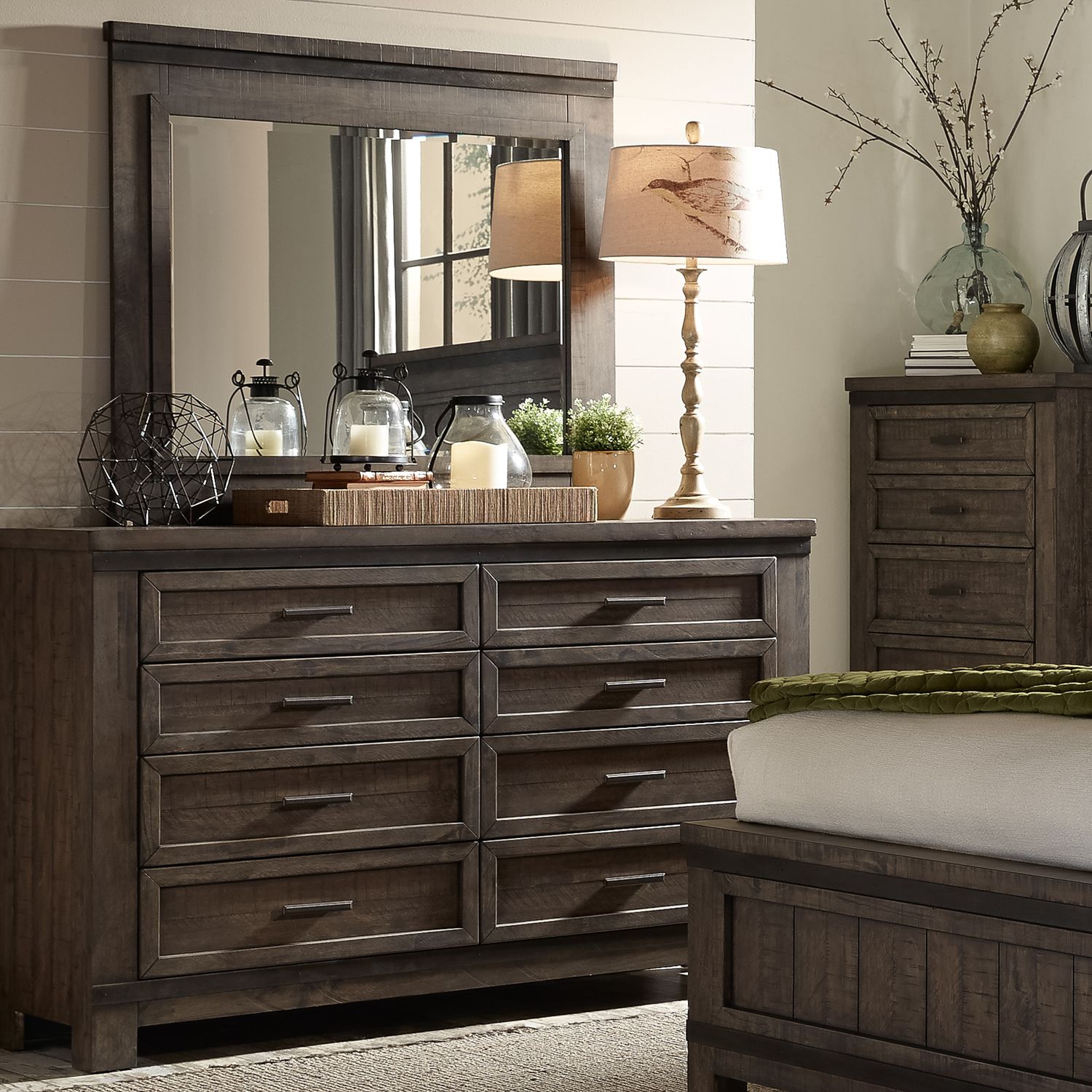Thornwood Hills 46-inch Rectangular Wood Mirror