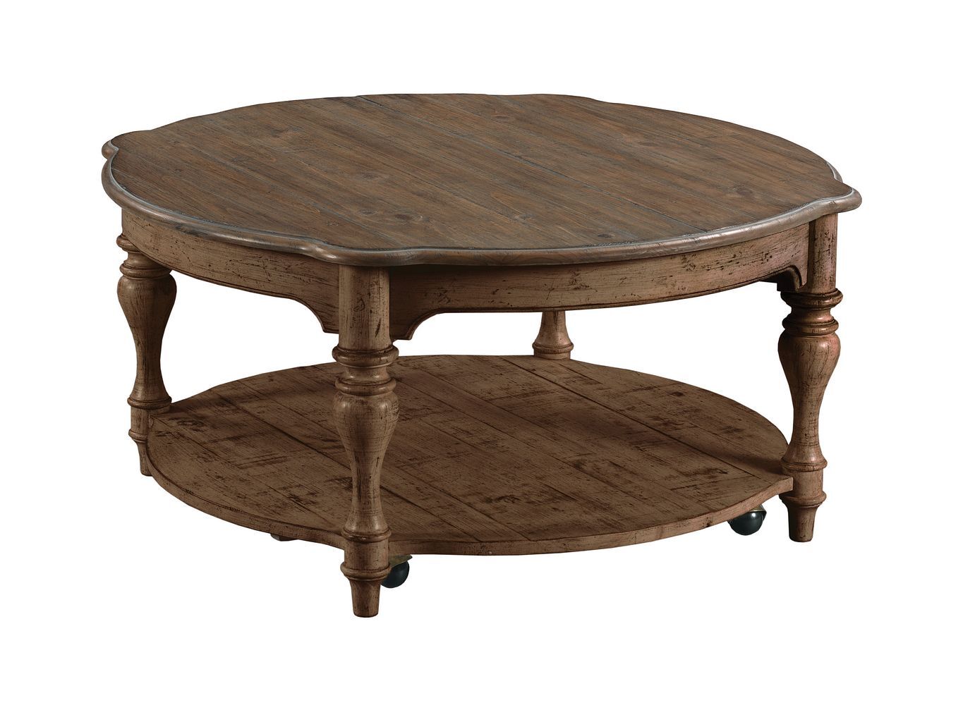 Weatherford Bolton Round Wood Cocktail Table Set
