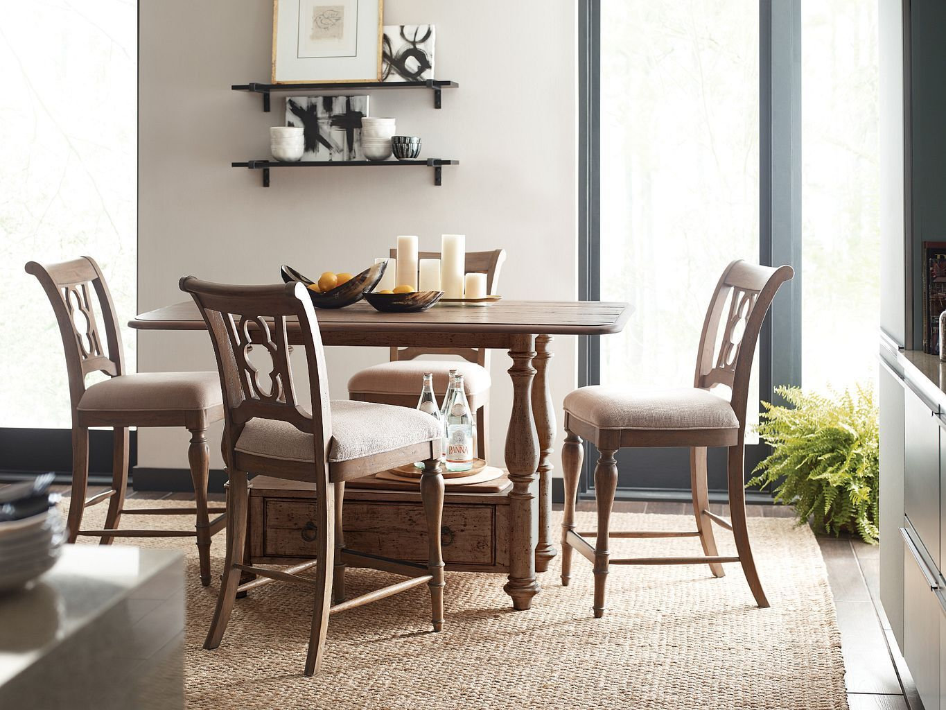 Weatherford Kendal Fabric/Wood Counter Height Chair