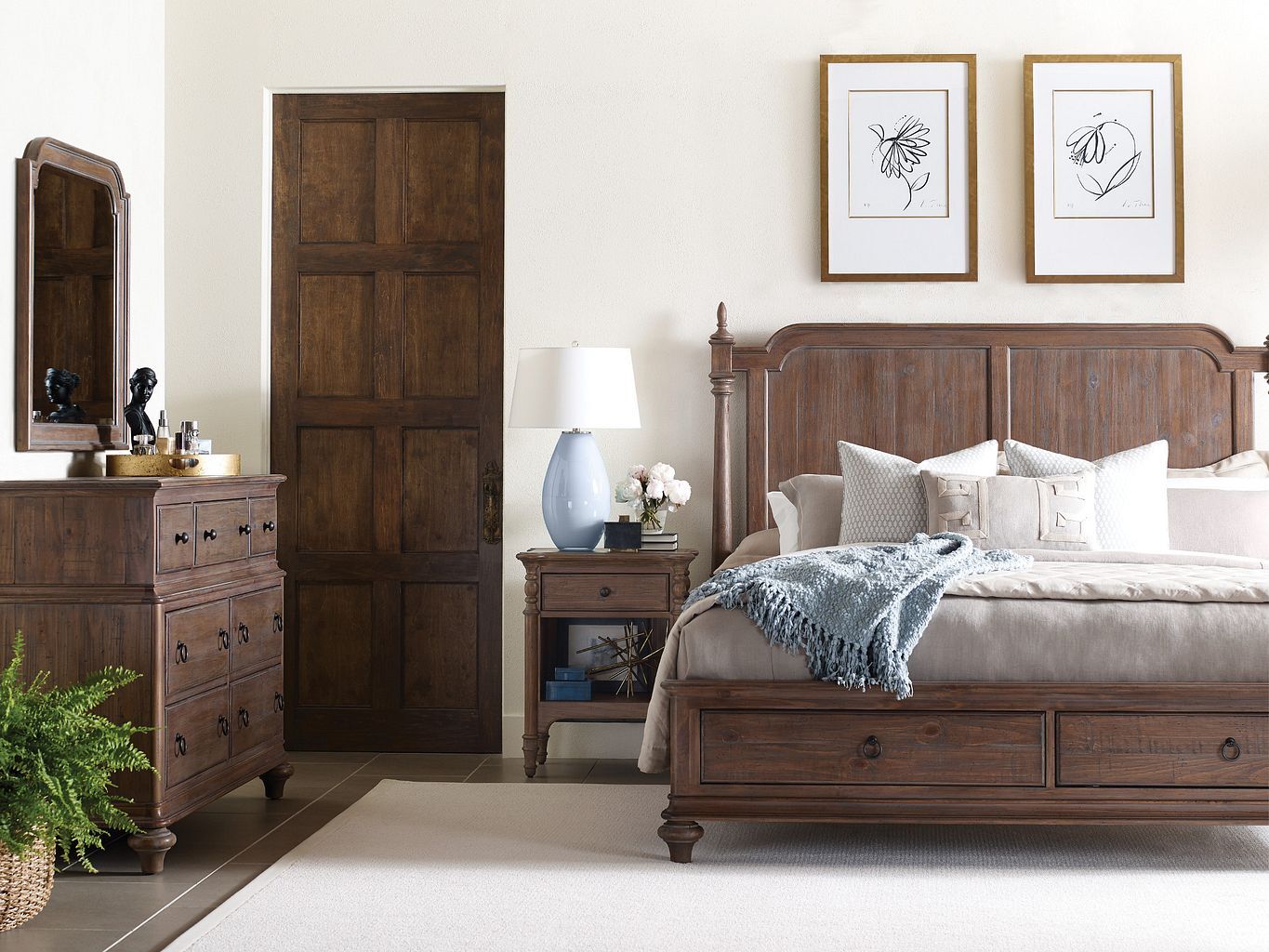 Weatherford Westland Wood Panel Bedroom Set