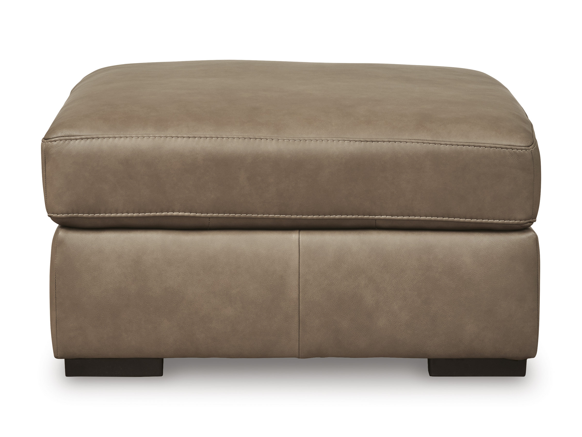 Veronella 40" Square Oversized Ottoman - Sahara Tan Faux Leather