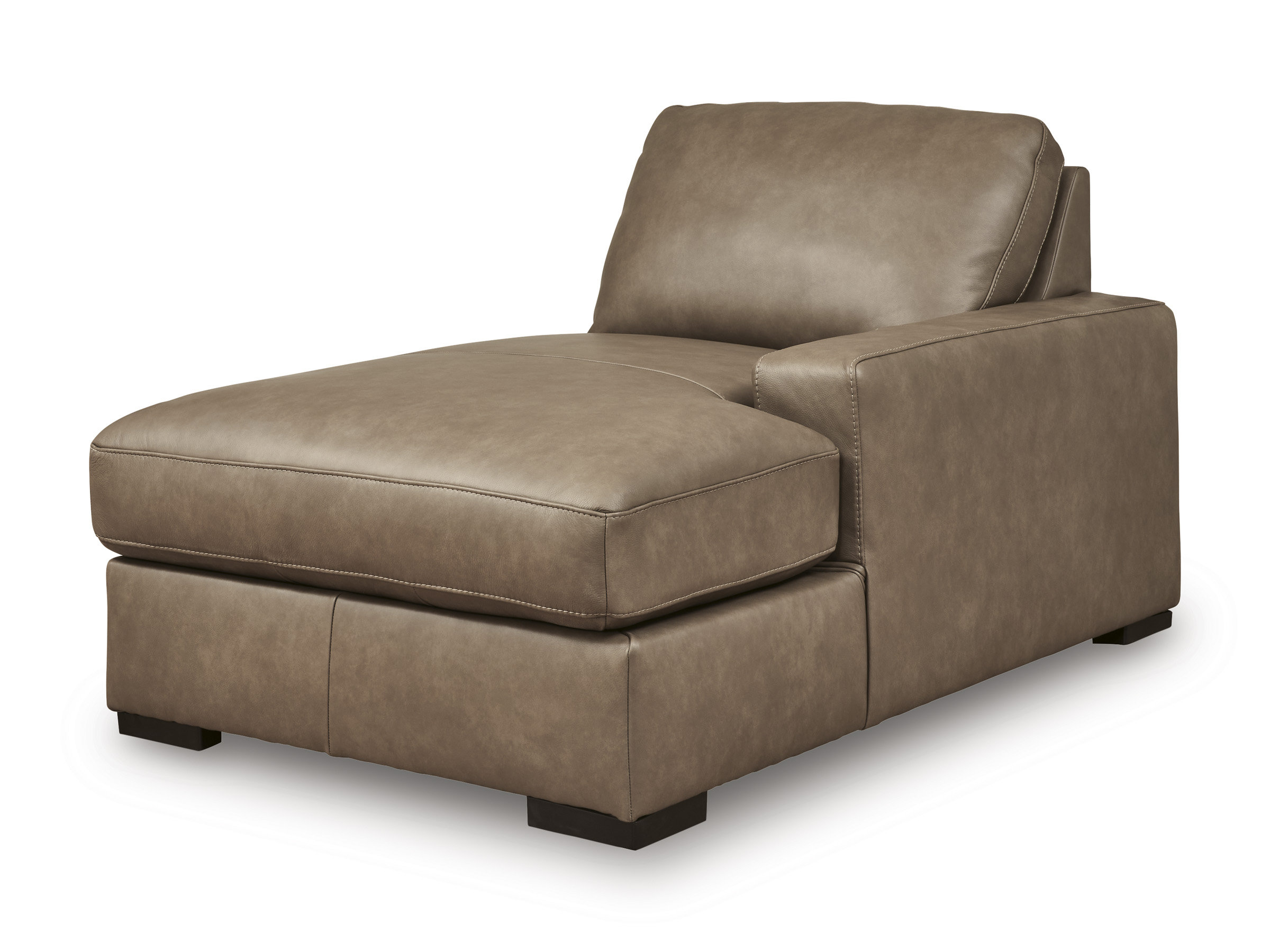 Veronella U-Shaped Leather 4-Piece Double Chaise Sectional