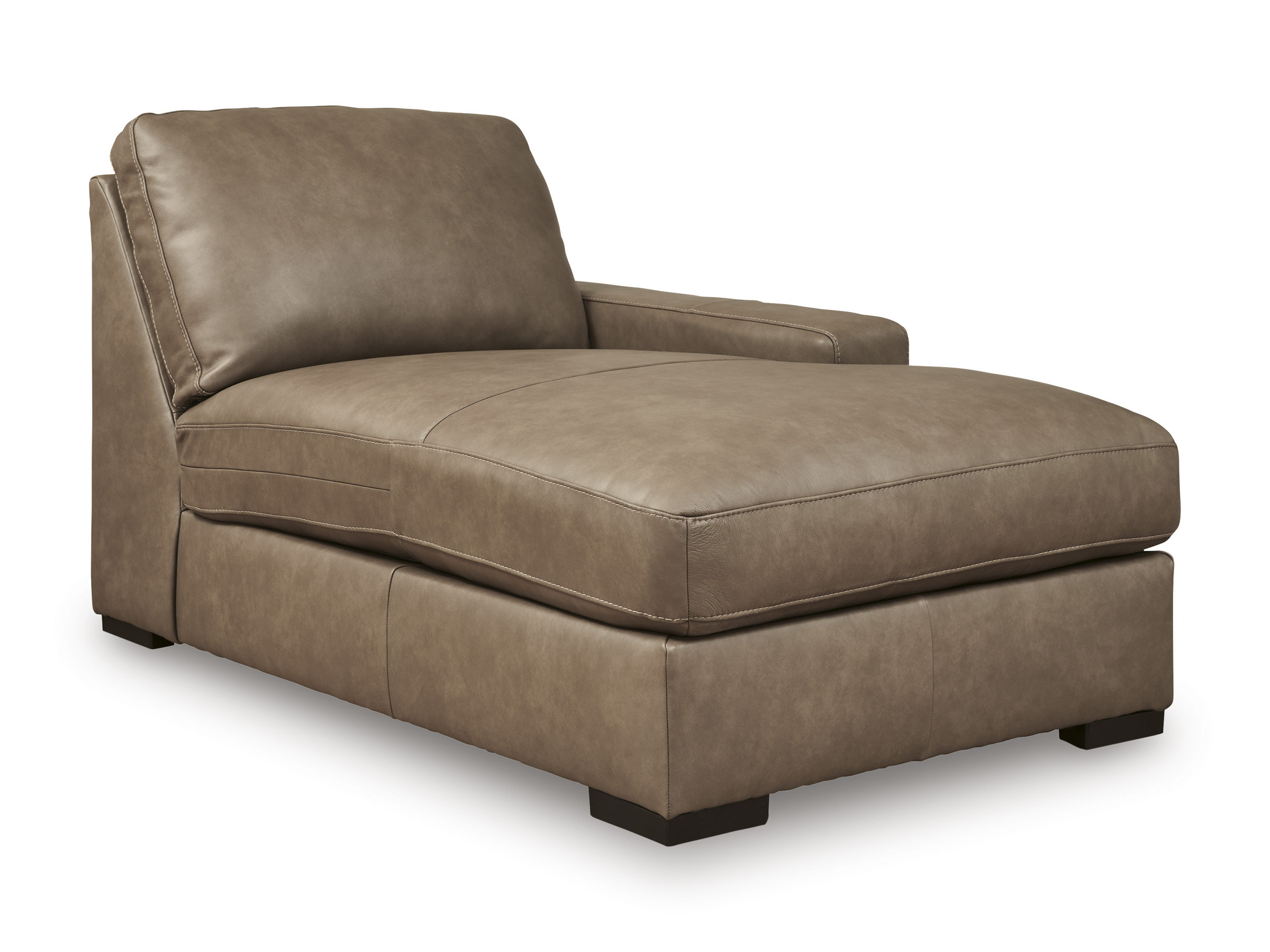 Veronella U-Shaped Leather 4-Piece Double Chaise Sectional