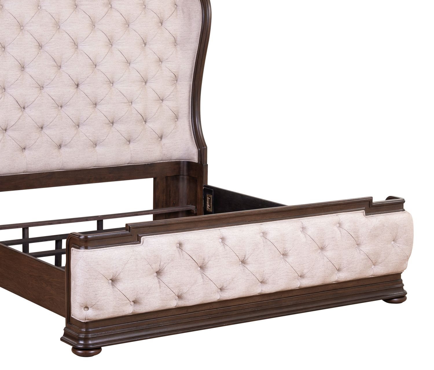 Provence Park Chenille/Wood King Size Shelter Platform Bed
