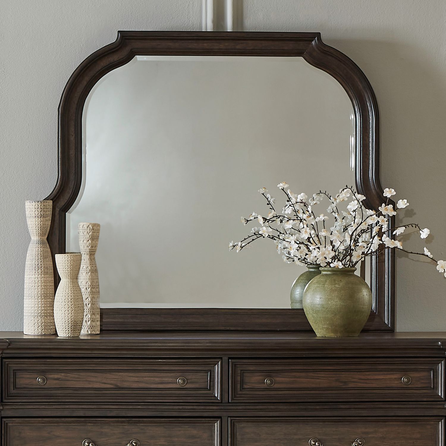 Provence Park Curved Wood Mirror