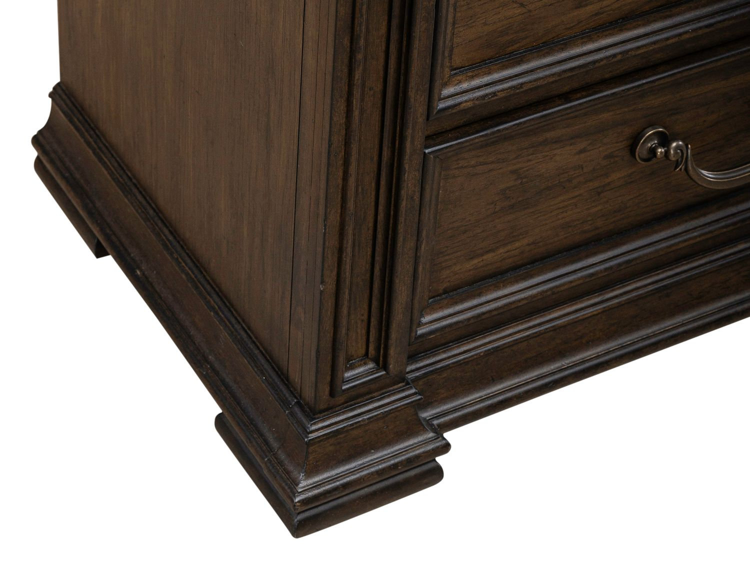 Provence Park Wood 3-Drawer Nightstand w/Charging Station