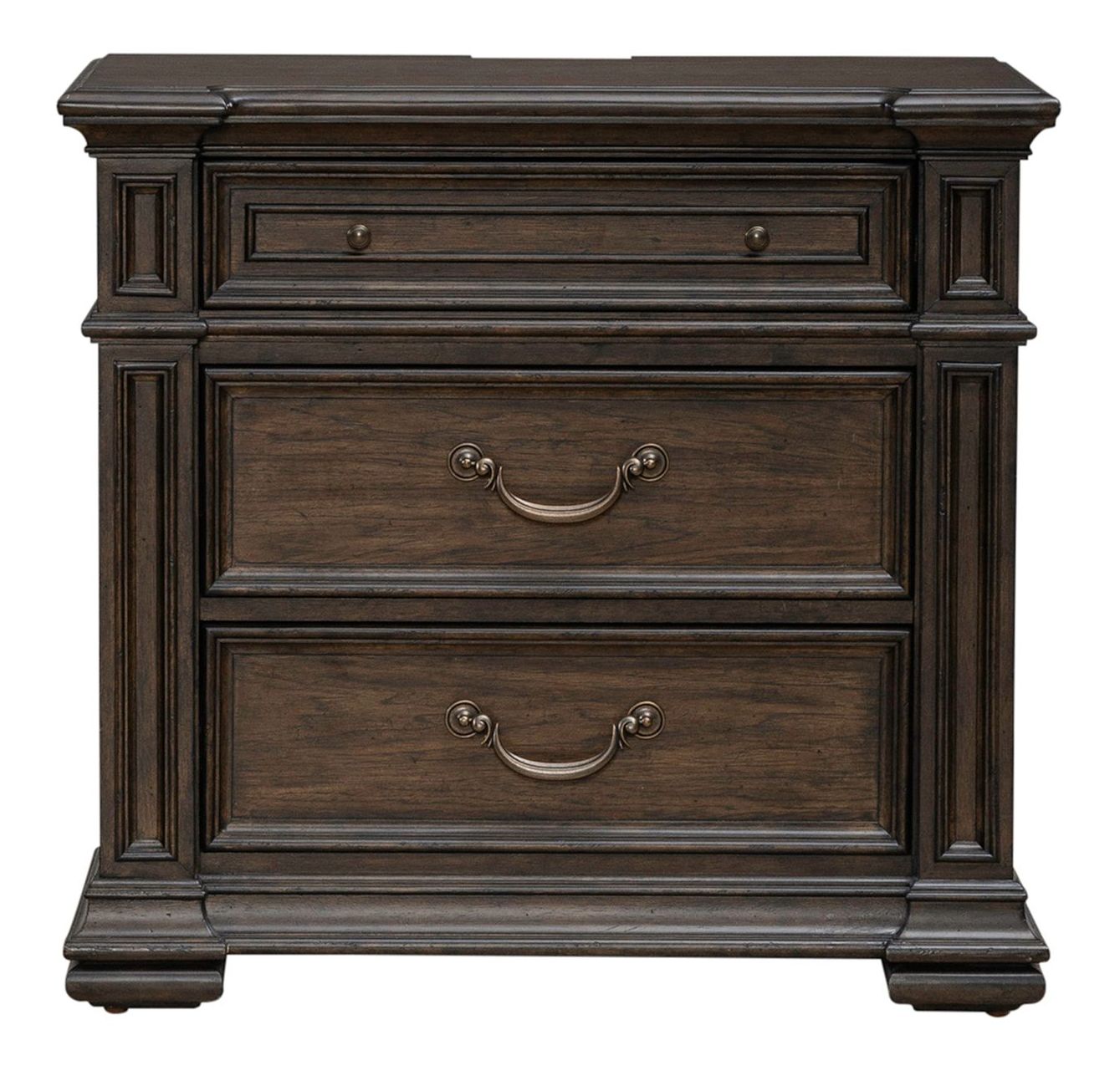 Provence Park Wood 3-Drawer Nightstand w/Charging Station