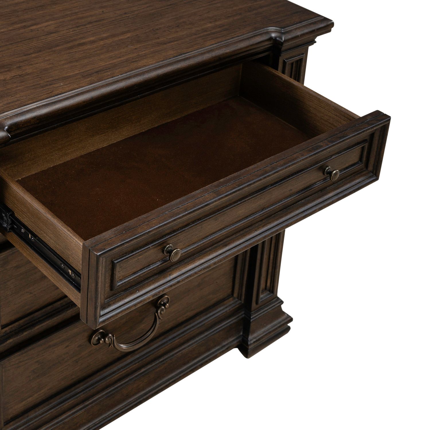 Provence Park Wood 3-Drawer Nightstand w/Charging Station