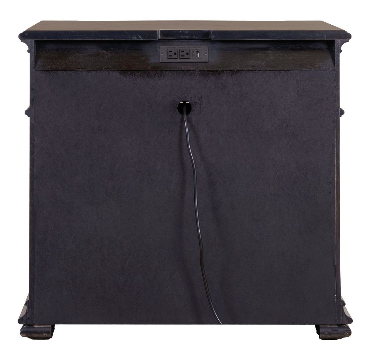 Provence Park Wood 3-Drawer Bedside Chest w/Charging Station