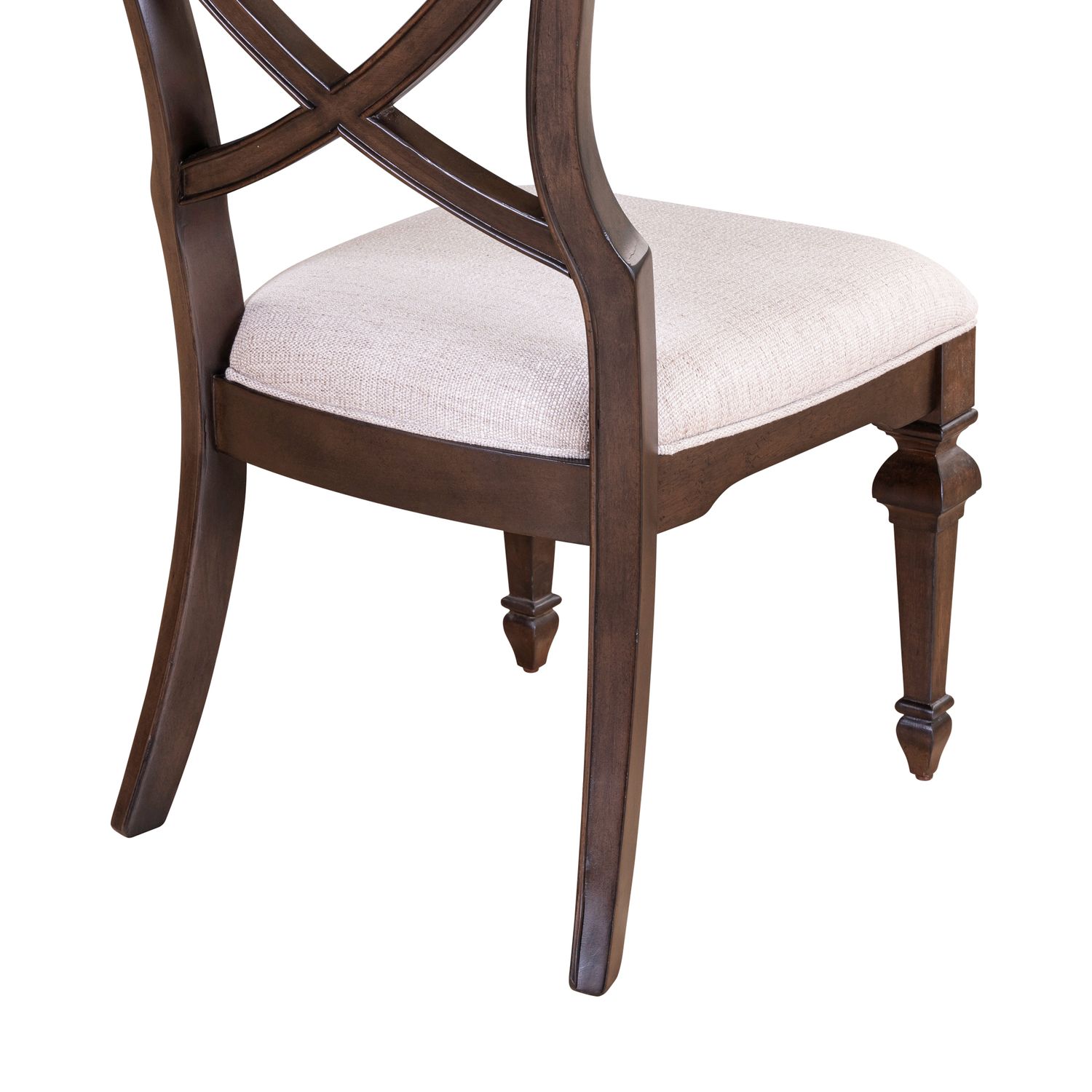 Provence Park Chenille/Wood Back Side Chair