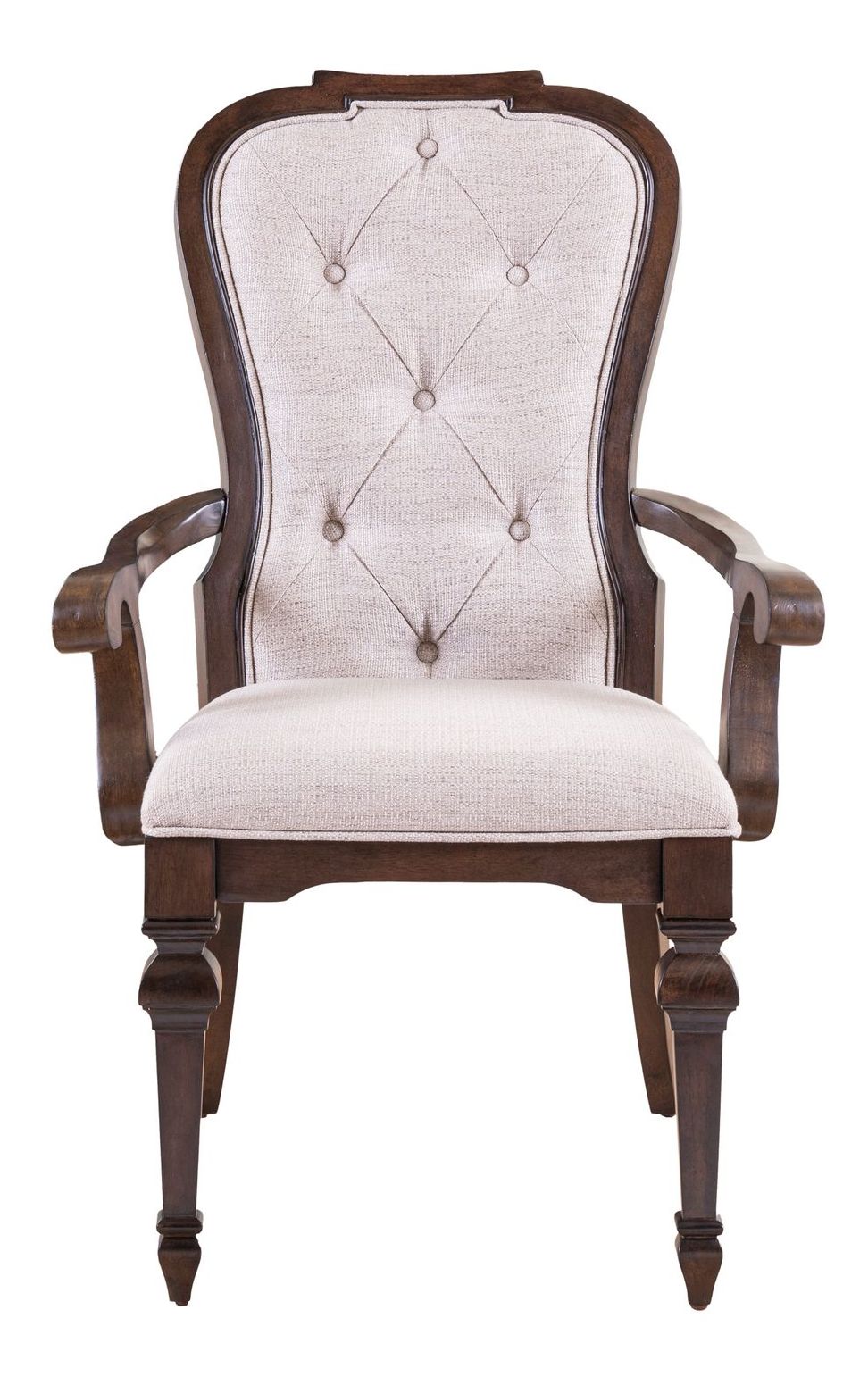 Provence Park Chenille/Wood Arm Chair