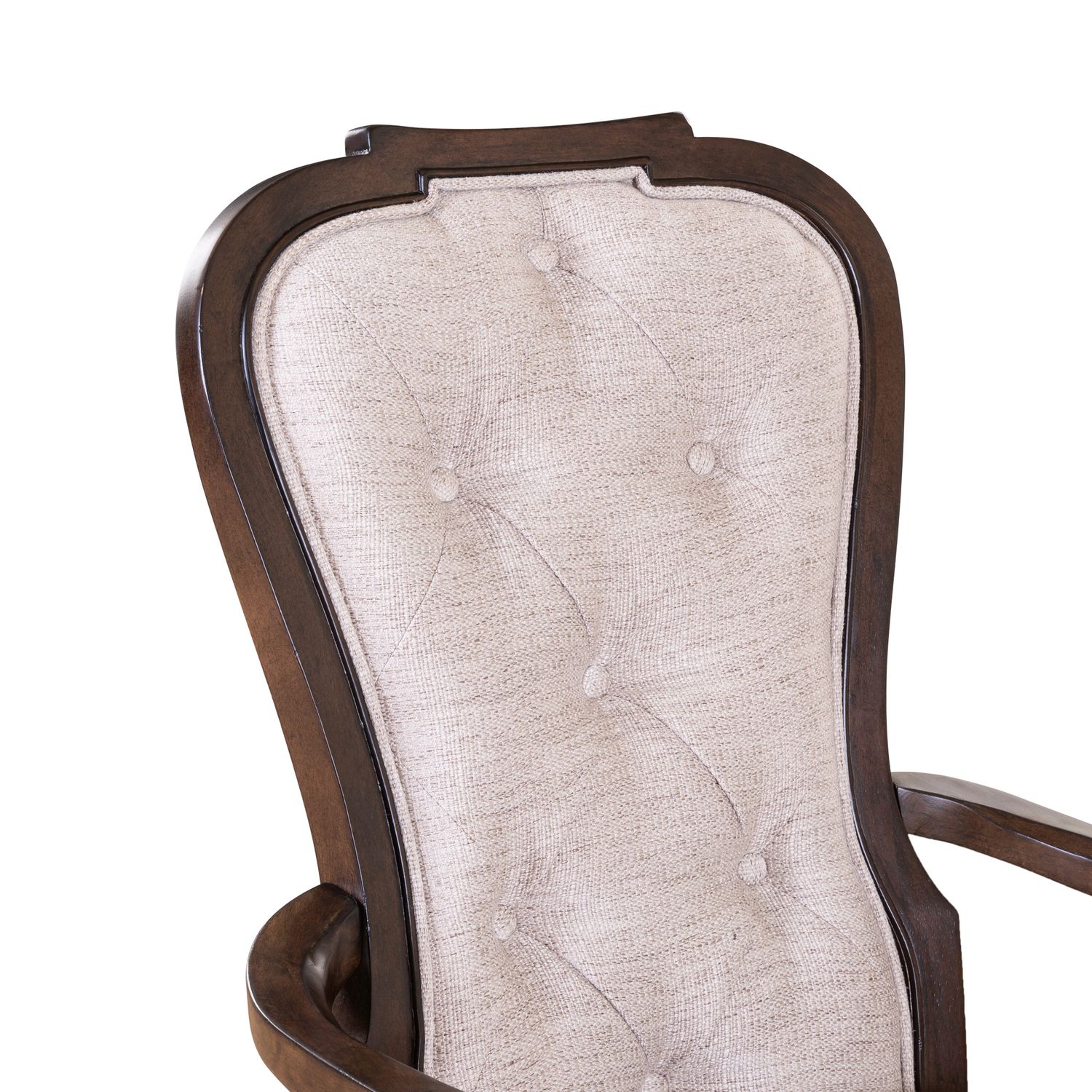 Provence Park Chenille/Wood Arm Chair