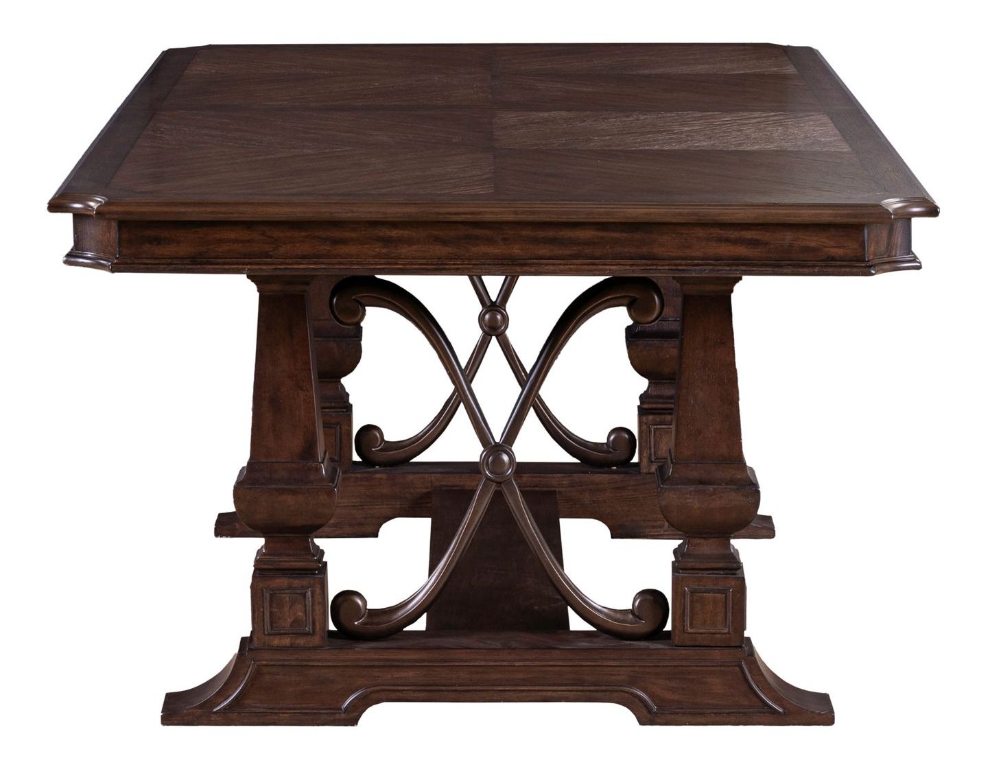 Provence Park Rectangular Wood Extendable Trestle Dining Table