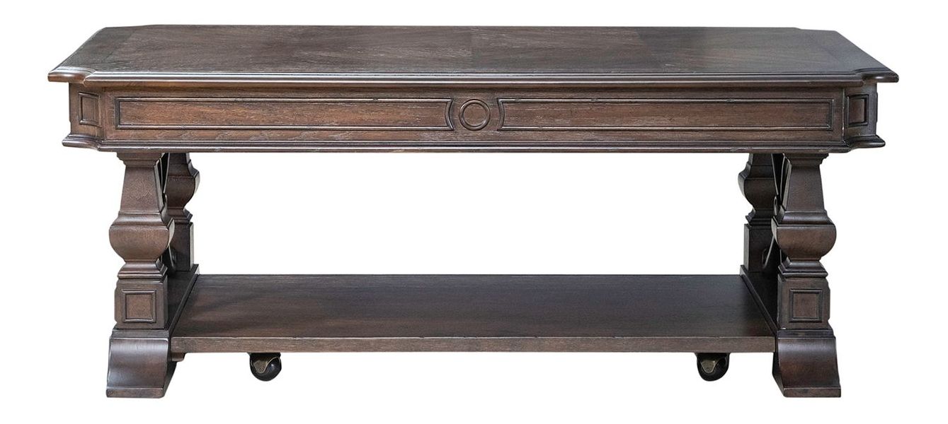 Provence Park Rectangular Wood Cocktail Table w/Casters