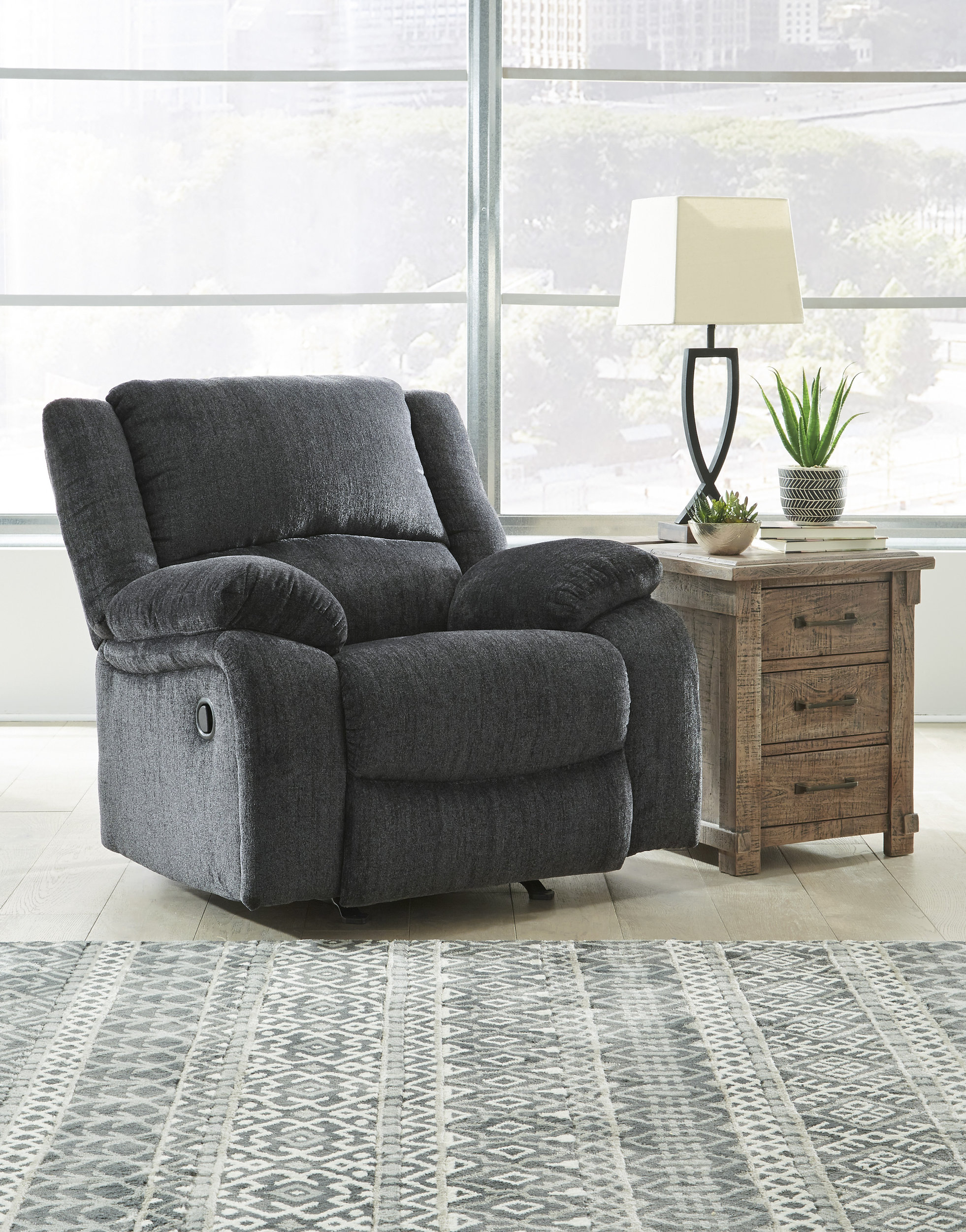 Draycoll Polyester Rocker Recliner