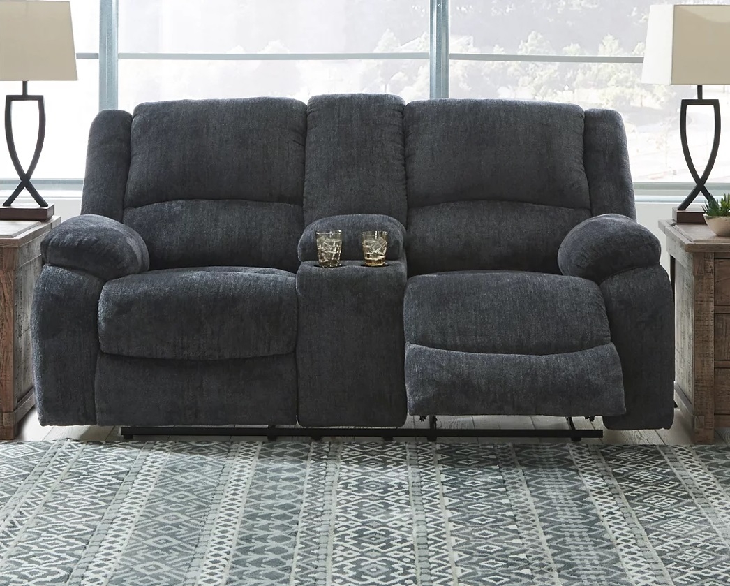 Draycoll Polyester Manual Reclining Living Room Set