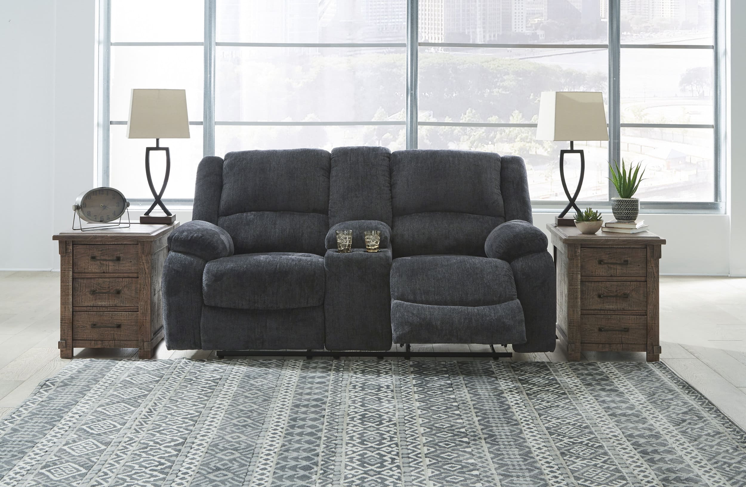Ashley Draycoll Power Reclining Loveseat Living Room