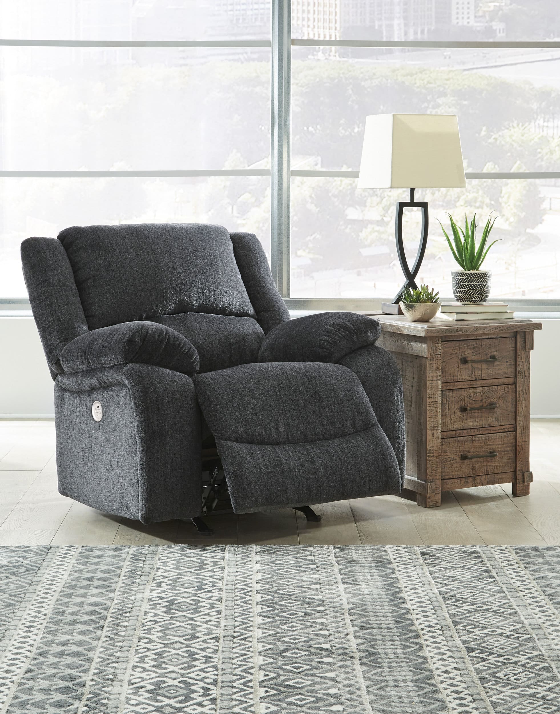 Draycoll Polyester Power Rocker Recliner