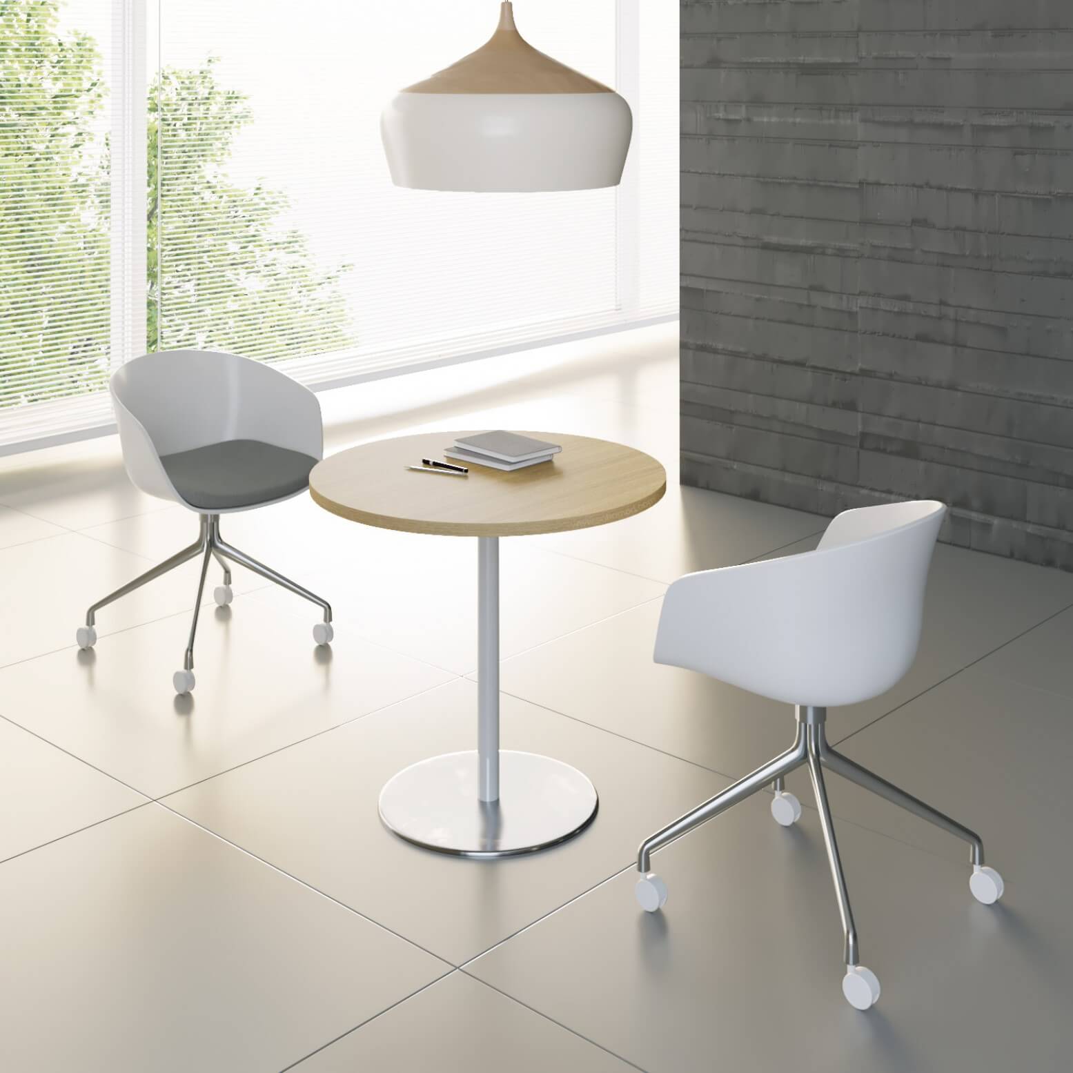 Mito MFC Round Cafe Table w/ Metal Disc Base