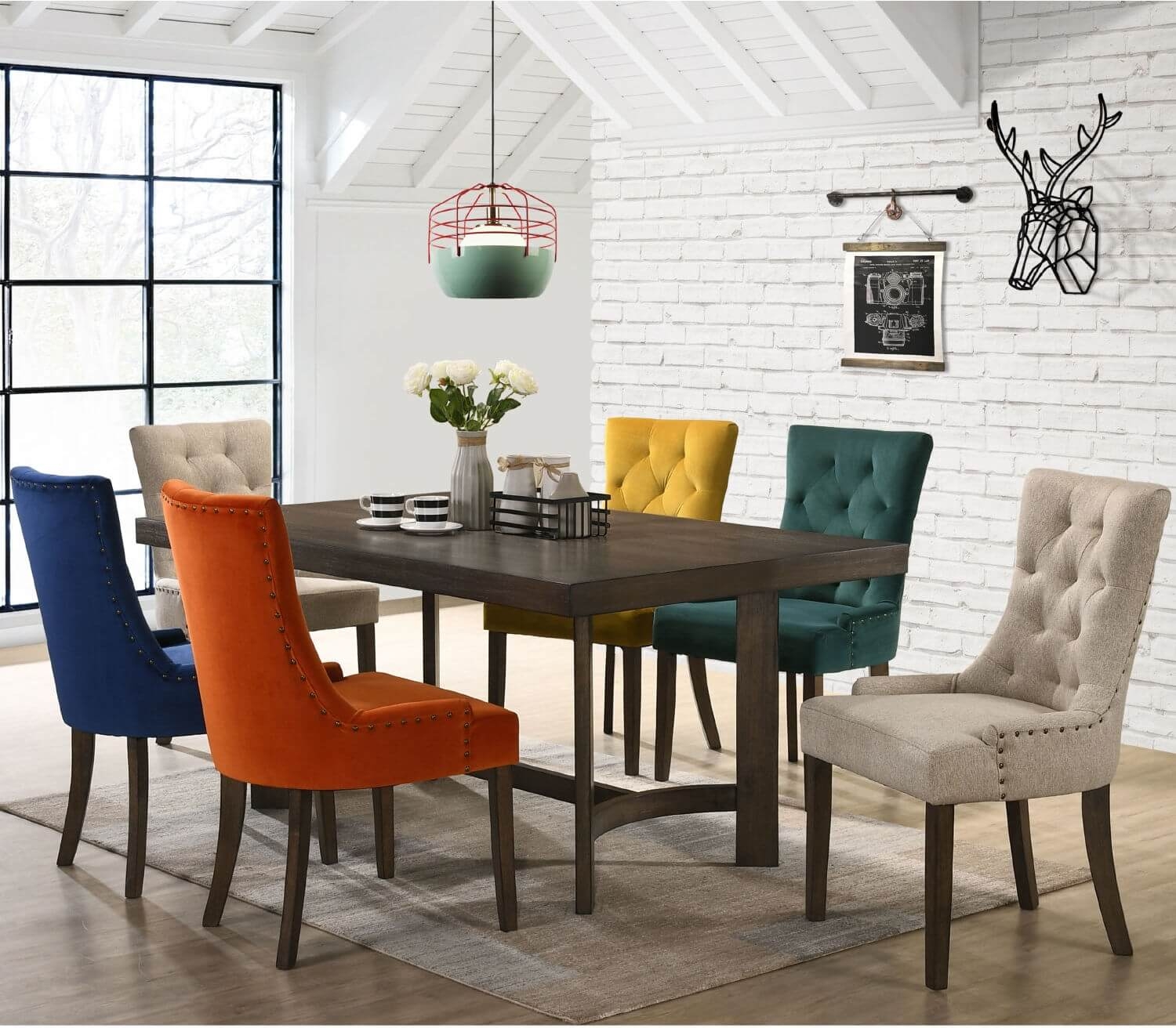 Farren Wood Rectangular Dining Table