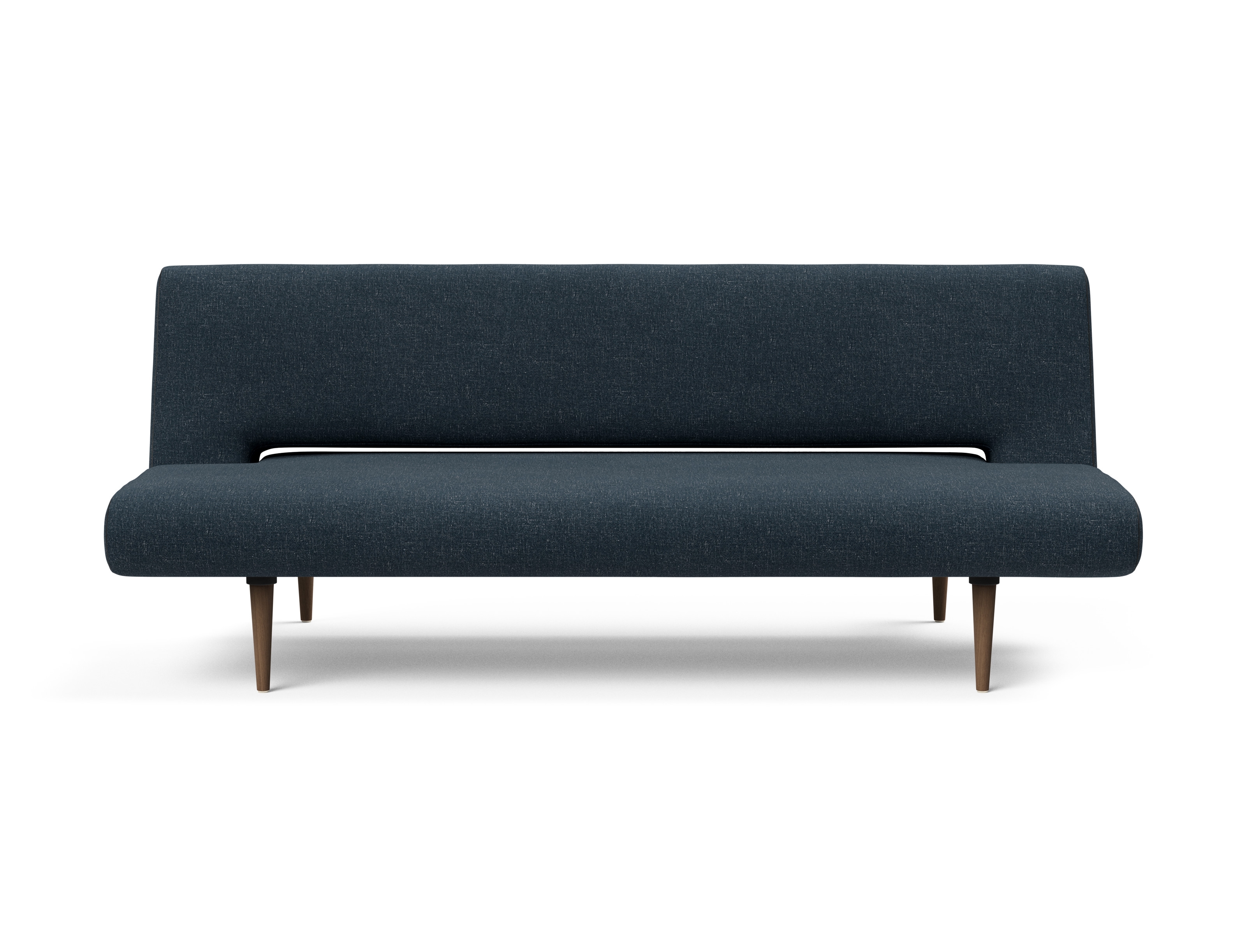 Unfurl Fabric Sofa Bed w/Dark Wood Legs