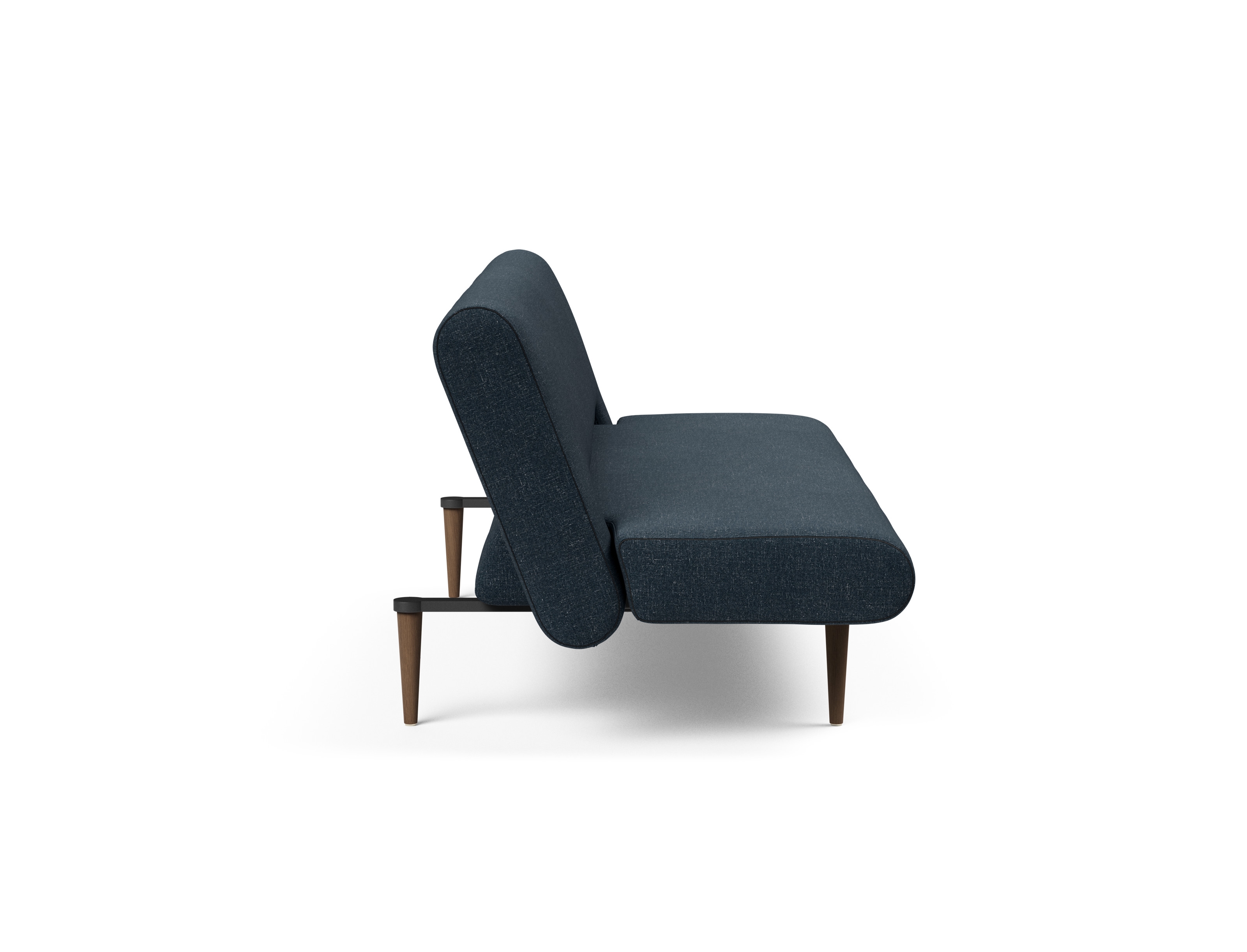 Unfurl Fabric Sofa Bed w/Dark Wood Legs