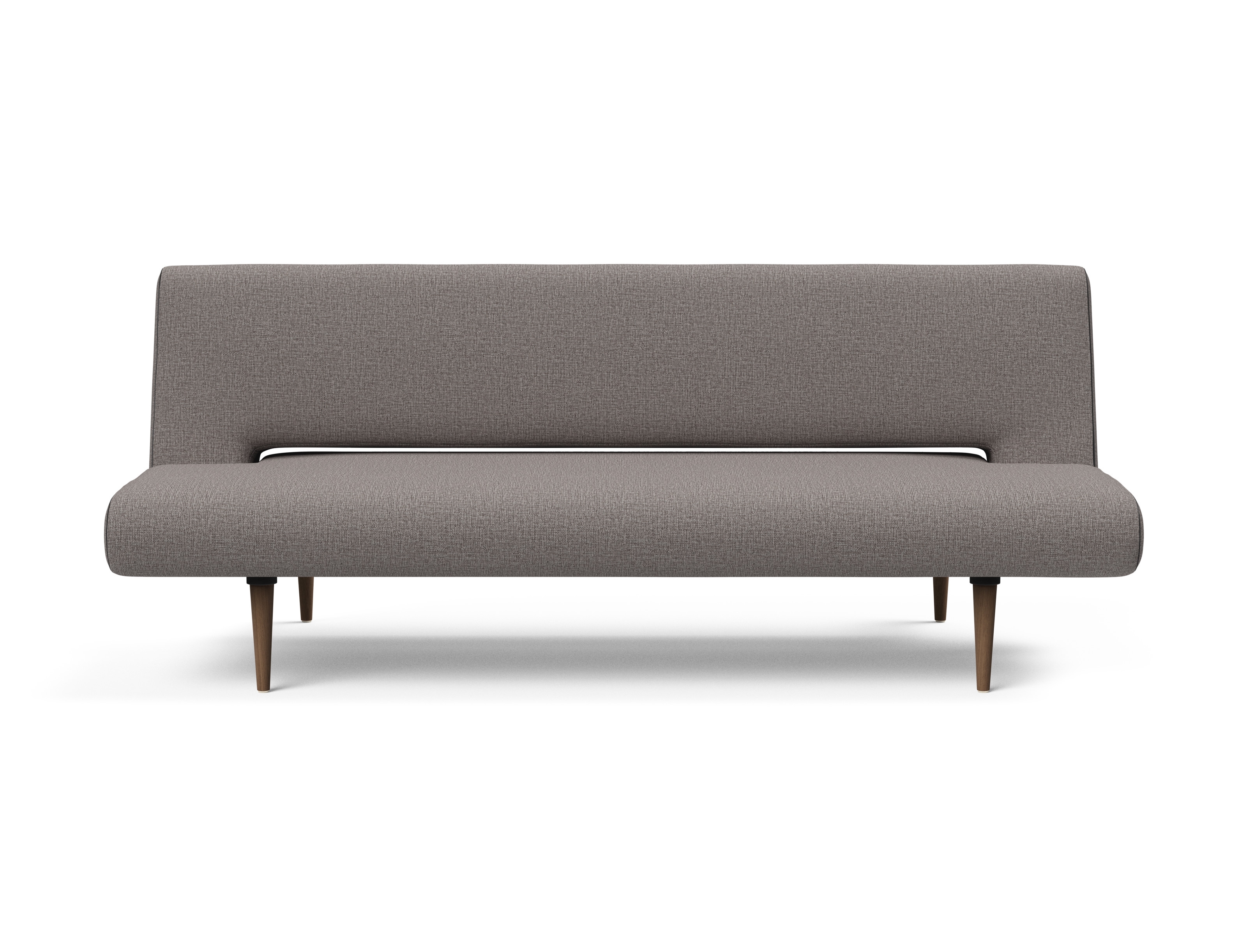 Unfurl Fabric Sofa Bed w/Dark Wood Legs