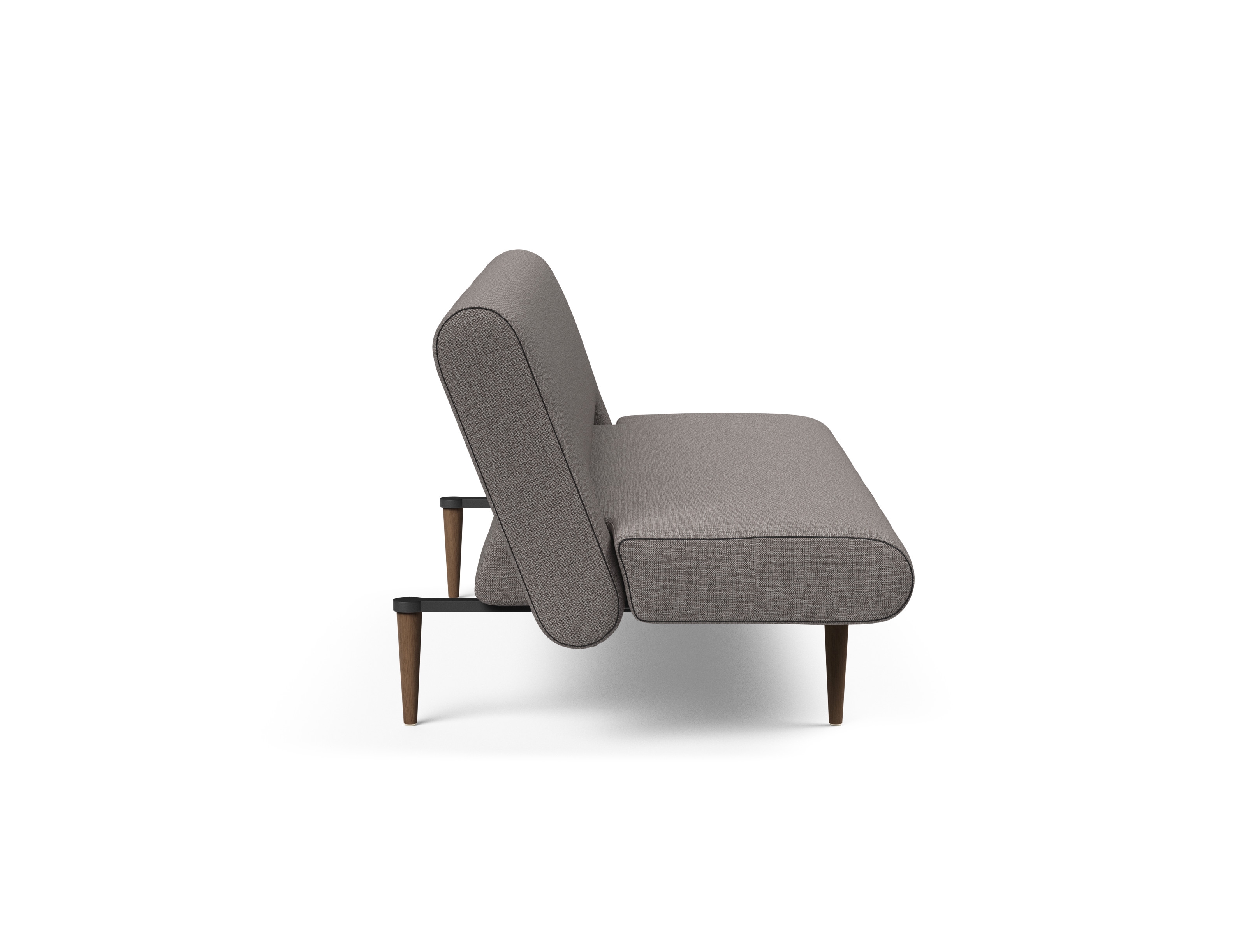 Unfurl Fabric Sofa Bed w/Dark Wood Legs