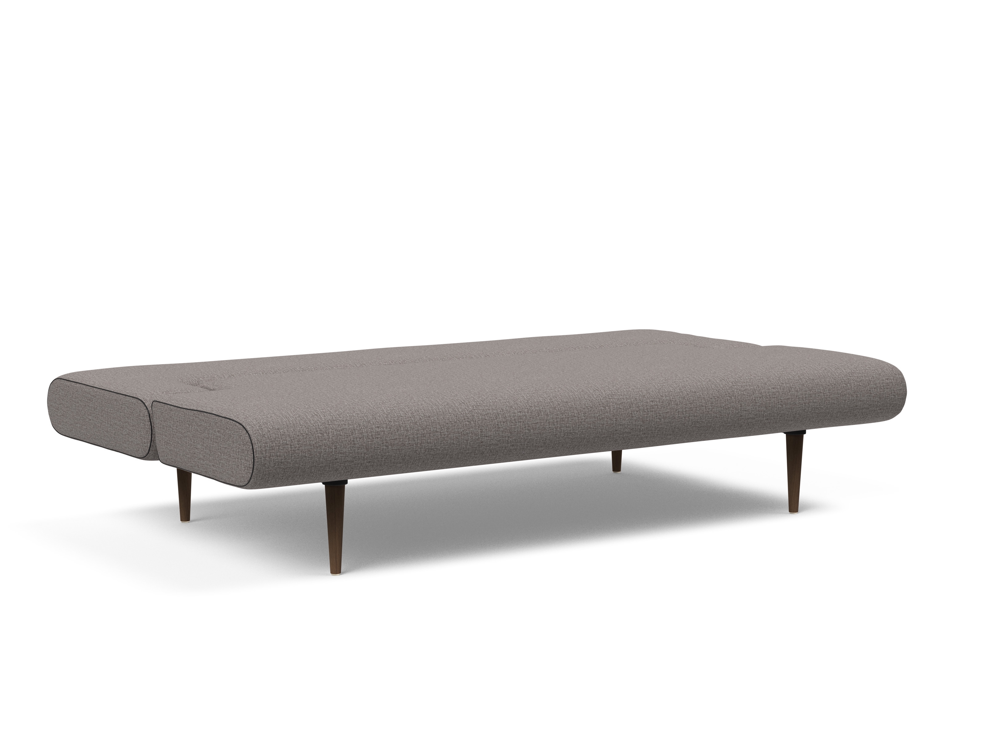 Unfurl Fabric Sofa Bed w/Dark Wood Legs