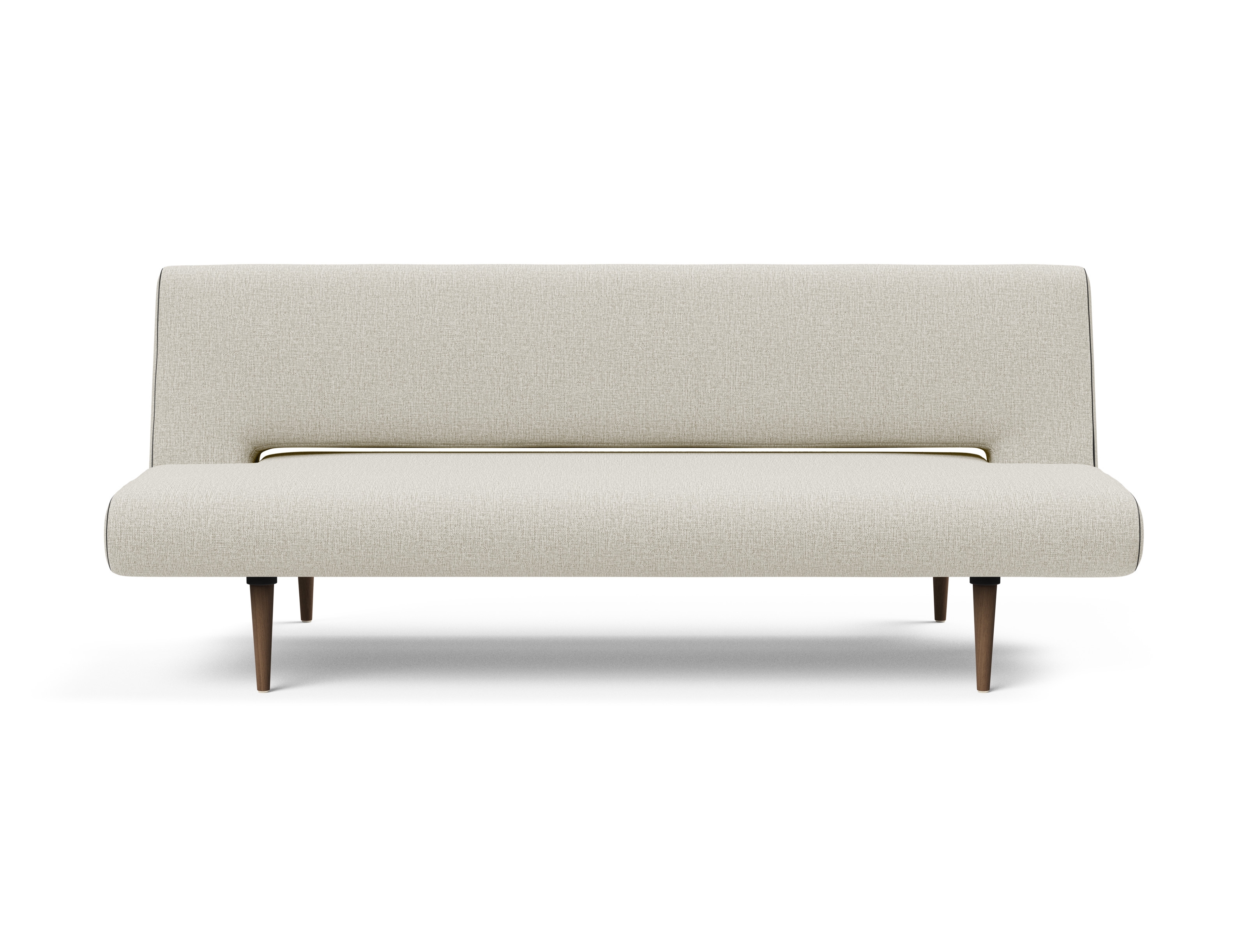 Unfurl Fabric Sofa Bed w/Dark Wood Legs