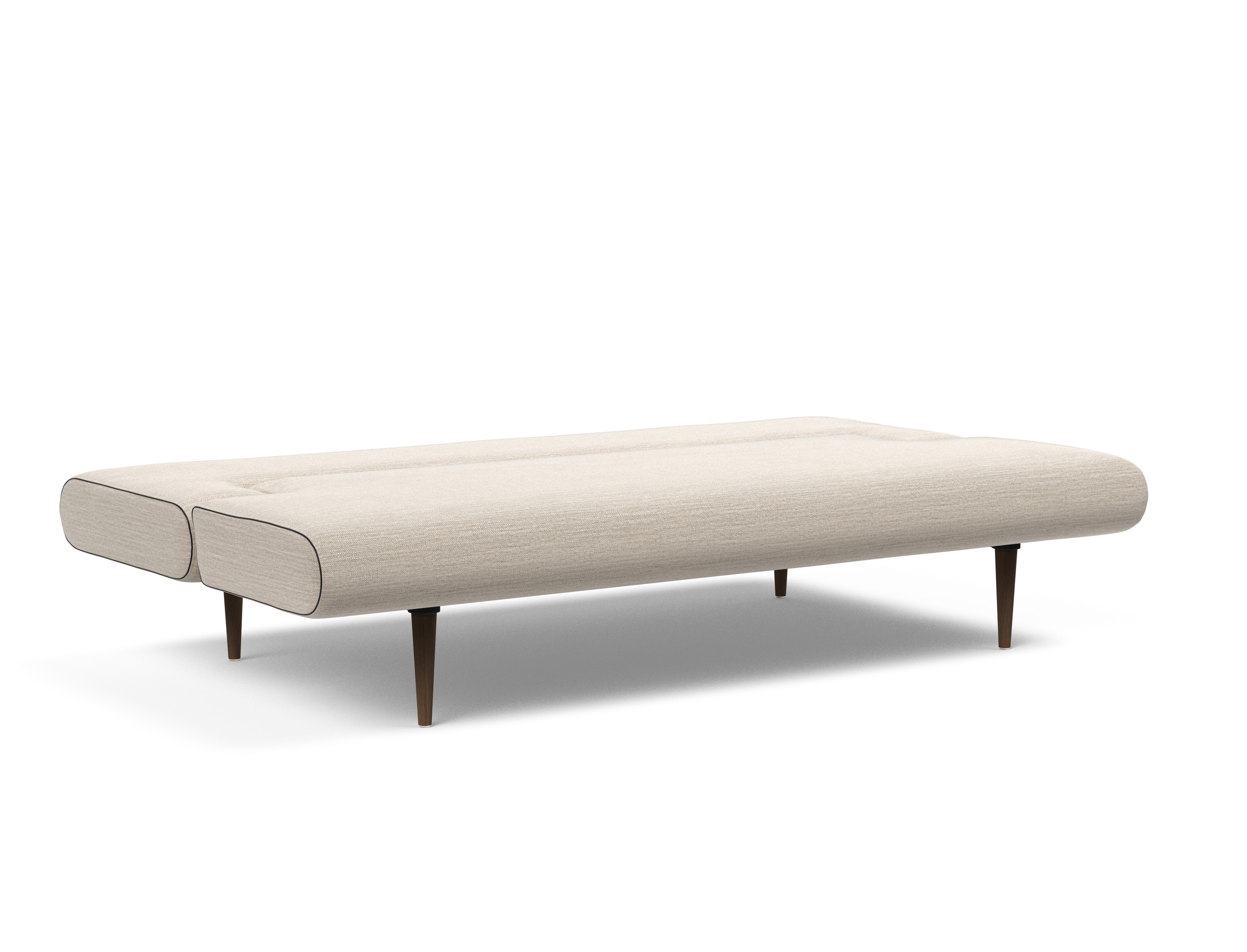 Unfurl Fabric Sofa Bed w/Dark Wood Legs