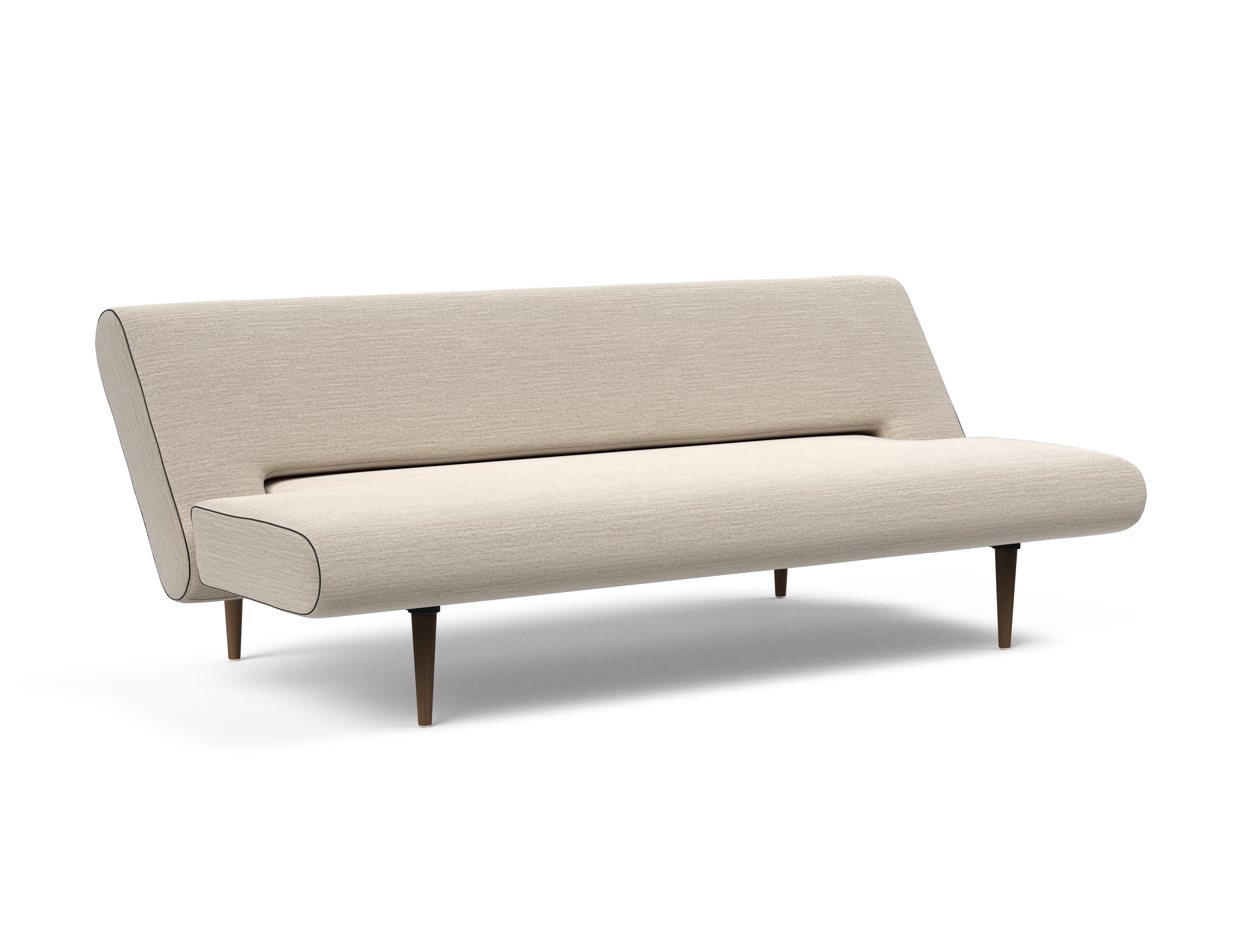 Unfurl Fabric Sofa Bed w/Dark Wood Legs