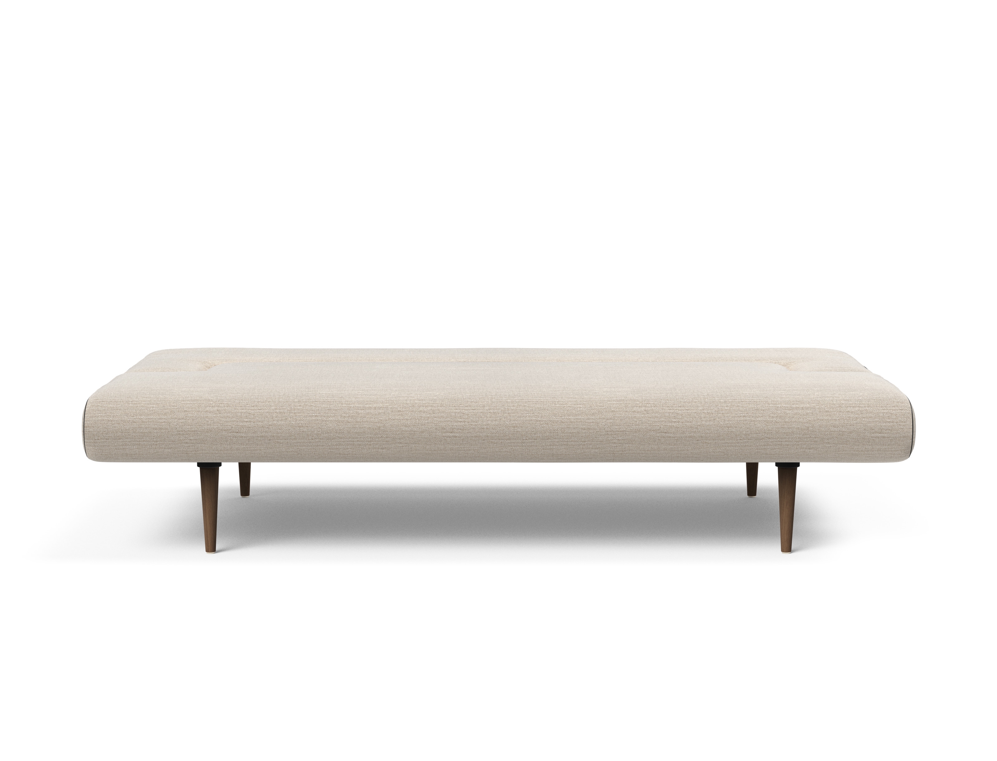 Unfurl Fabric Sofa Bed w/Dark Wood Legs