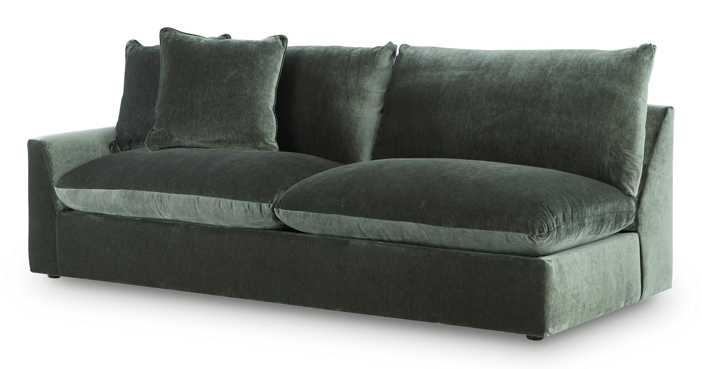 Carriage View Fabric L-Shaped 3-Piece Sectional Sofa