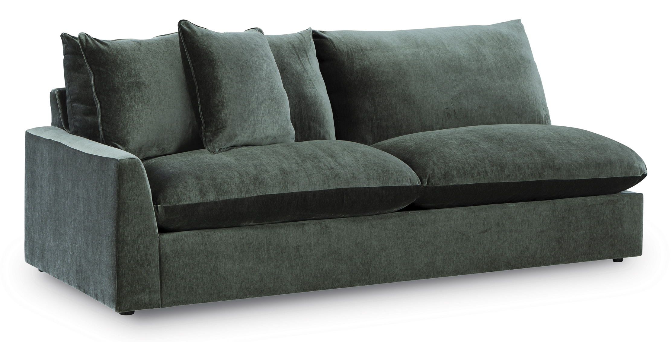 Carriage View Fabric L-Shaped 3-Piece Sectional Sofa