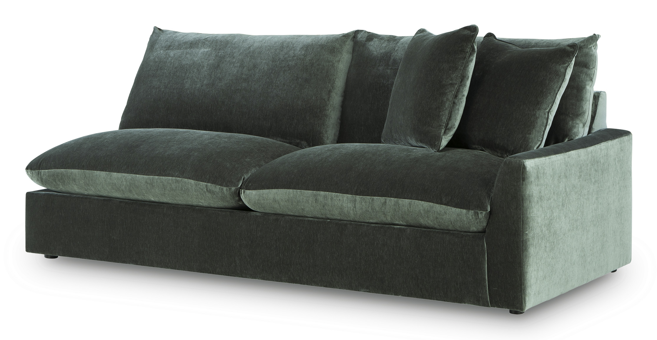 Carriage View Fabric L-Shaped 3-Piece Sectional Sofa