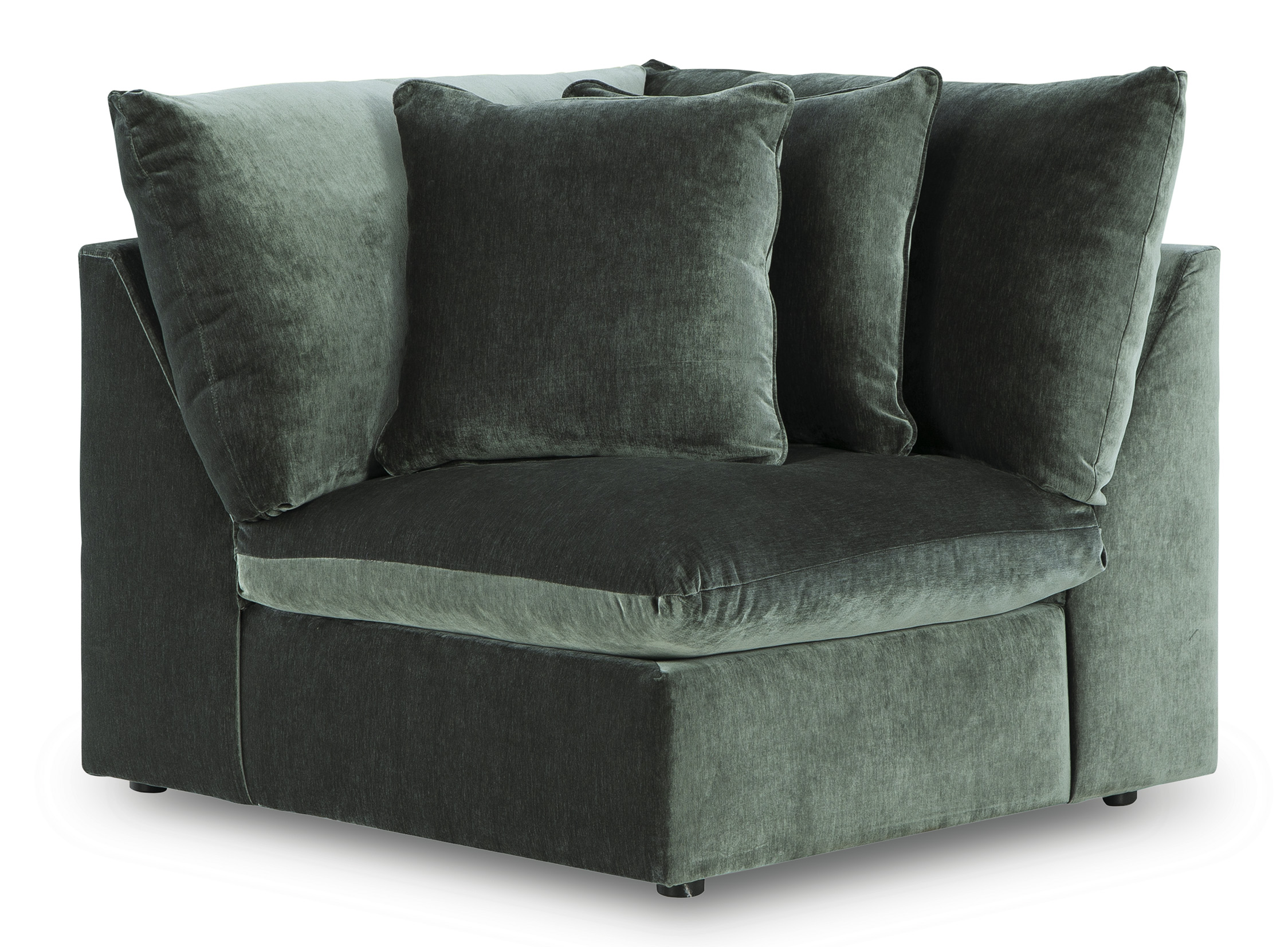 Carriage View Fabric L-Shaped 3-Piece Sectional Sofa