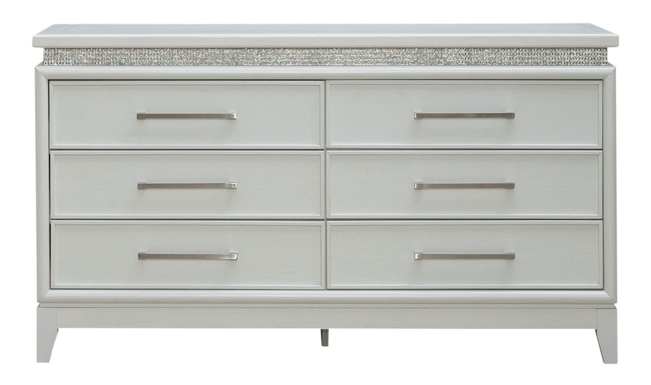 Reflections Wood 6-Drawer Double Dresser w/Lights