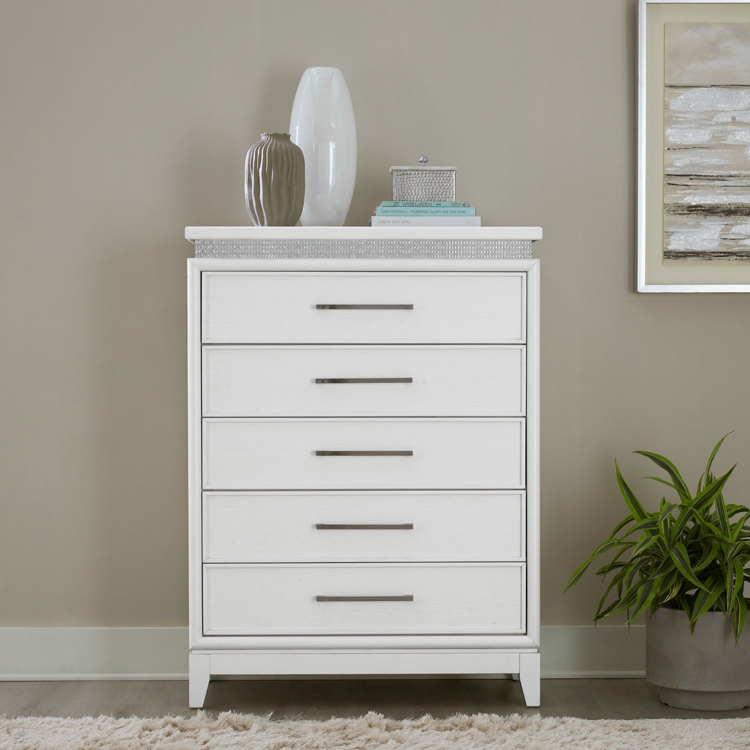 Reflections Wood 5-Drawer Chest w/Lights