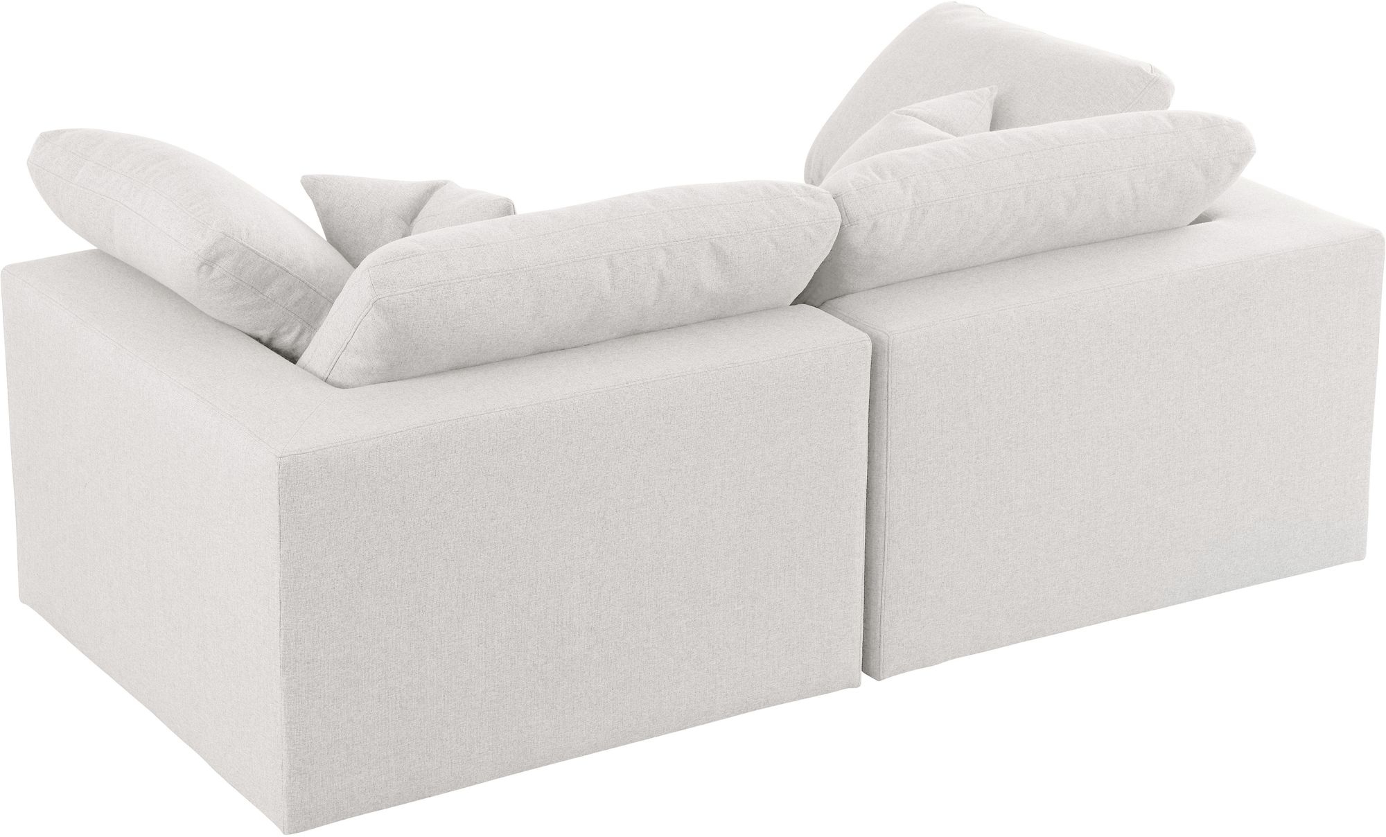Serene 80" Linen Fabric Deluxe Comfort Modular Sofa