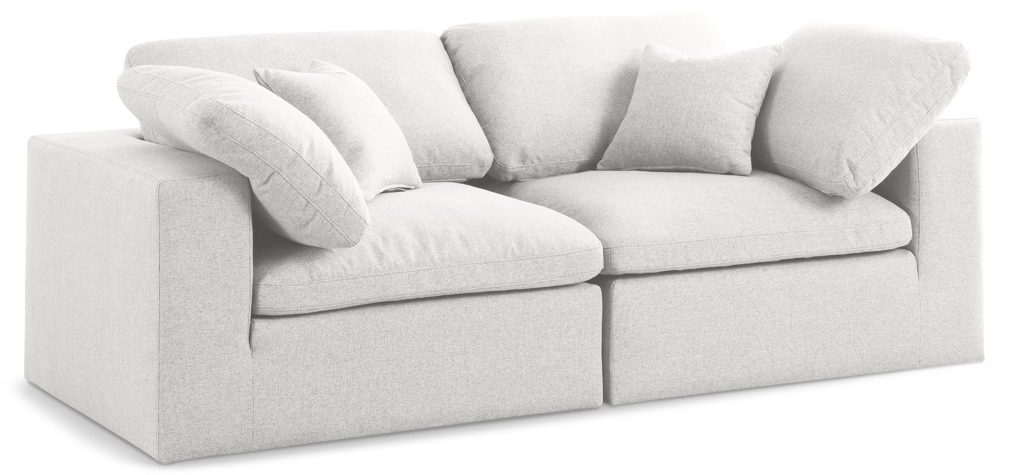 Serene 80" Linen Fabric Deluxe Comfort Modular Sofa