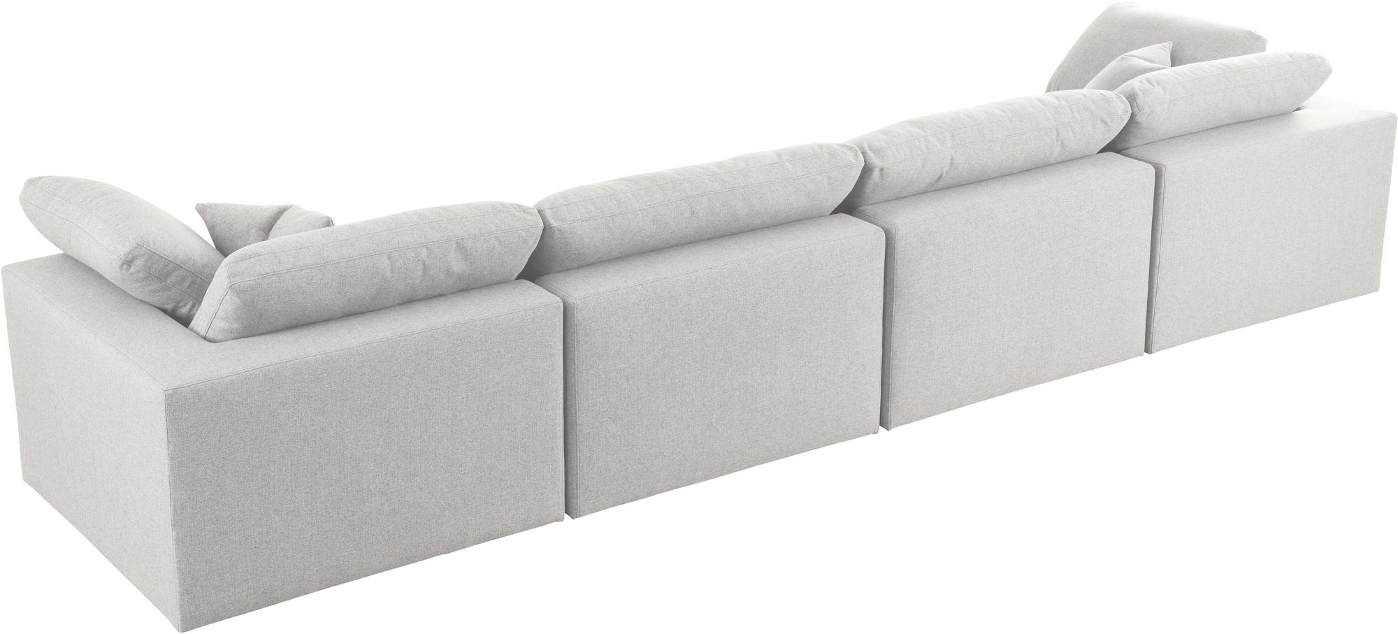 Serene 158" Linen Fabric Deluxe Comfort Modular Sofa