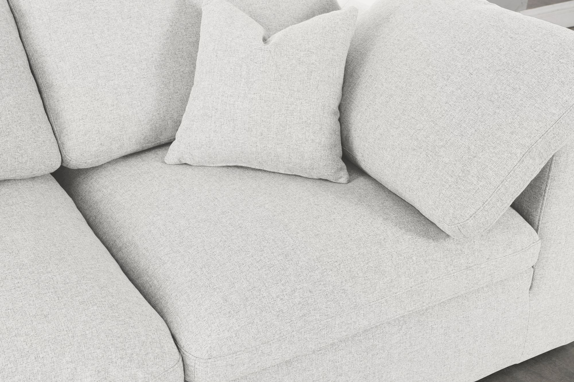Serene 158" Linen Fabric Deluxe Comfort Modular Sofa