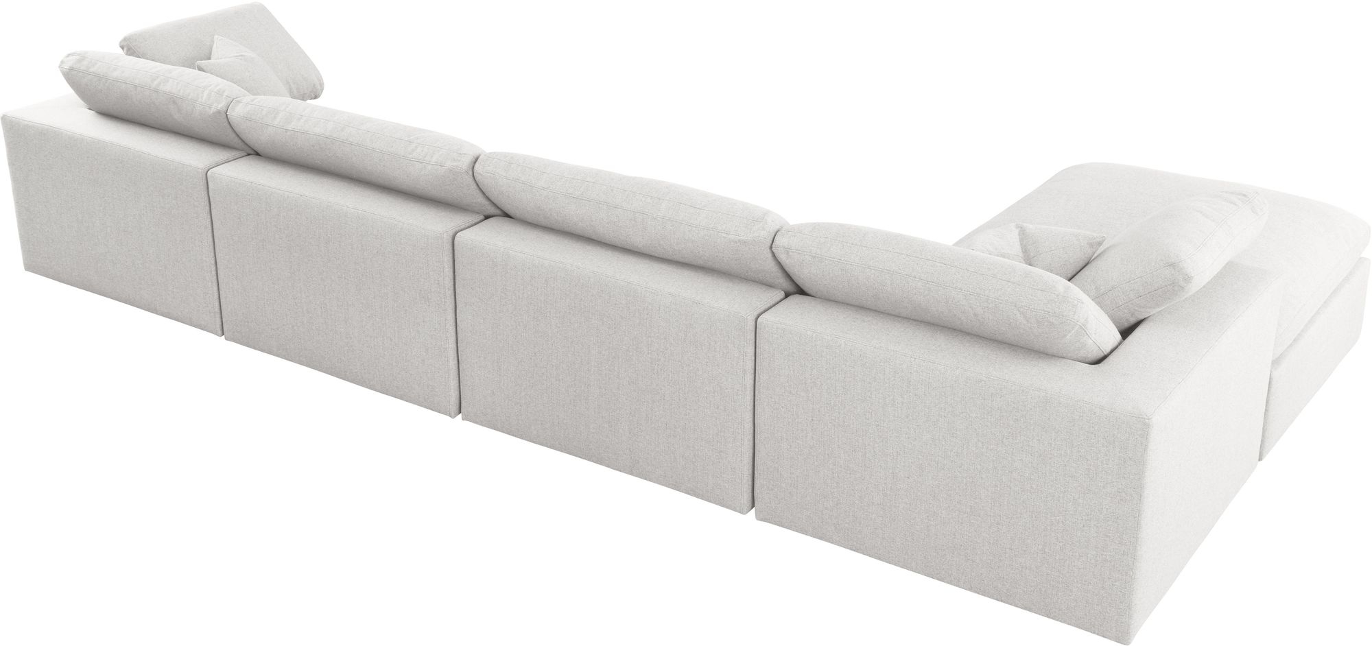Serene 158" 5-Piece Linen Fabric Deluxe Comfort Modular Sectional