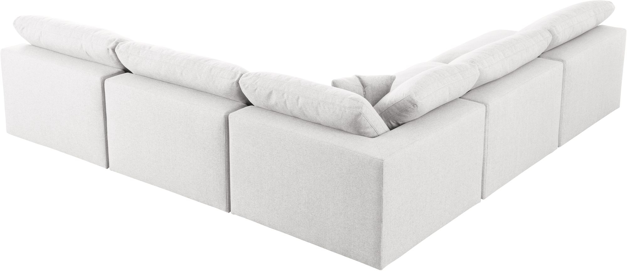 Serene 118" 5-Piece Linen Fabric Deluxe Comfort Modular Armless Sectional