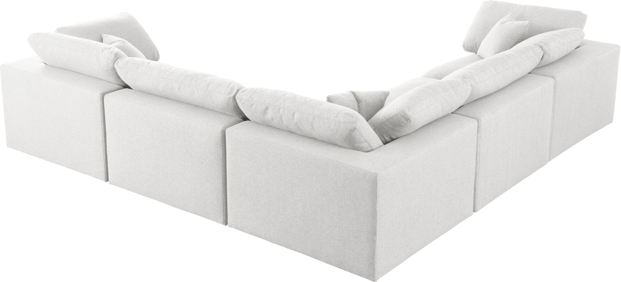 Serene 118" 5-Piece Linen Fabric Deluxe Comfort Modular Sectional